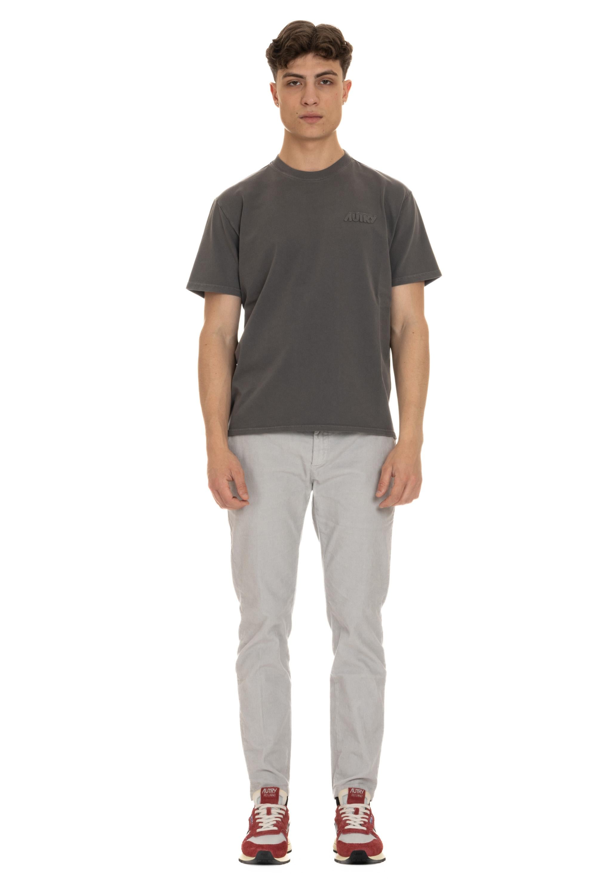 T-shirt in cotone con logo tono su tono TSPX 12OL STONE Autry