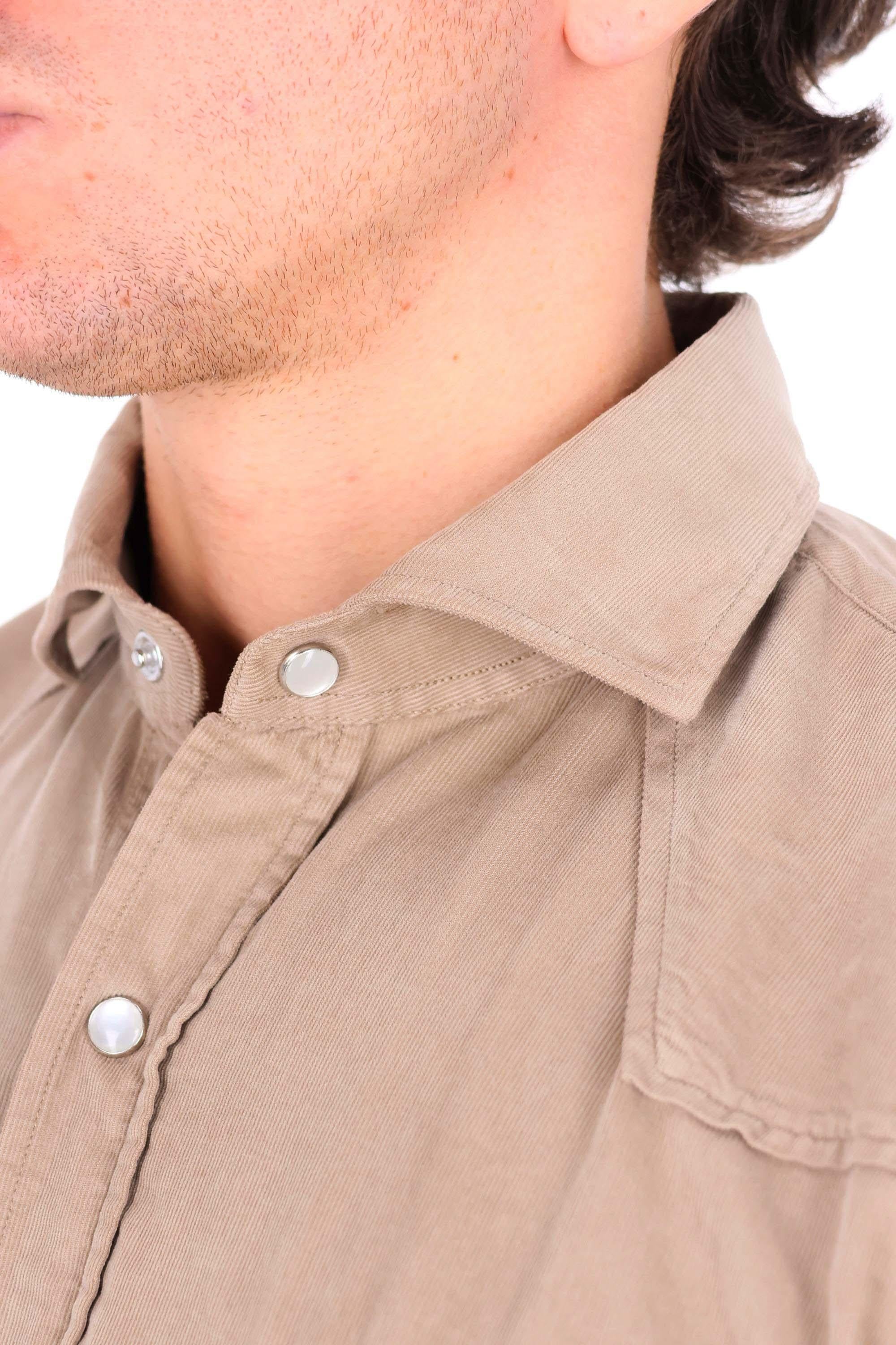 Barba Camicia in velluto duemila righe modello texano WSU02P2050060.U 0006