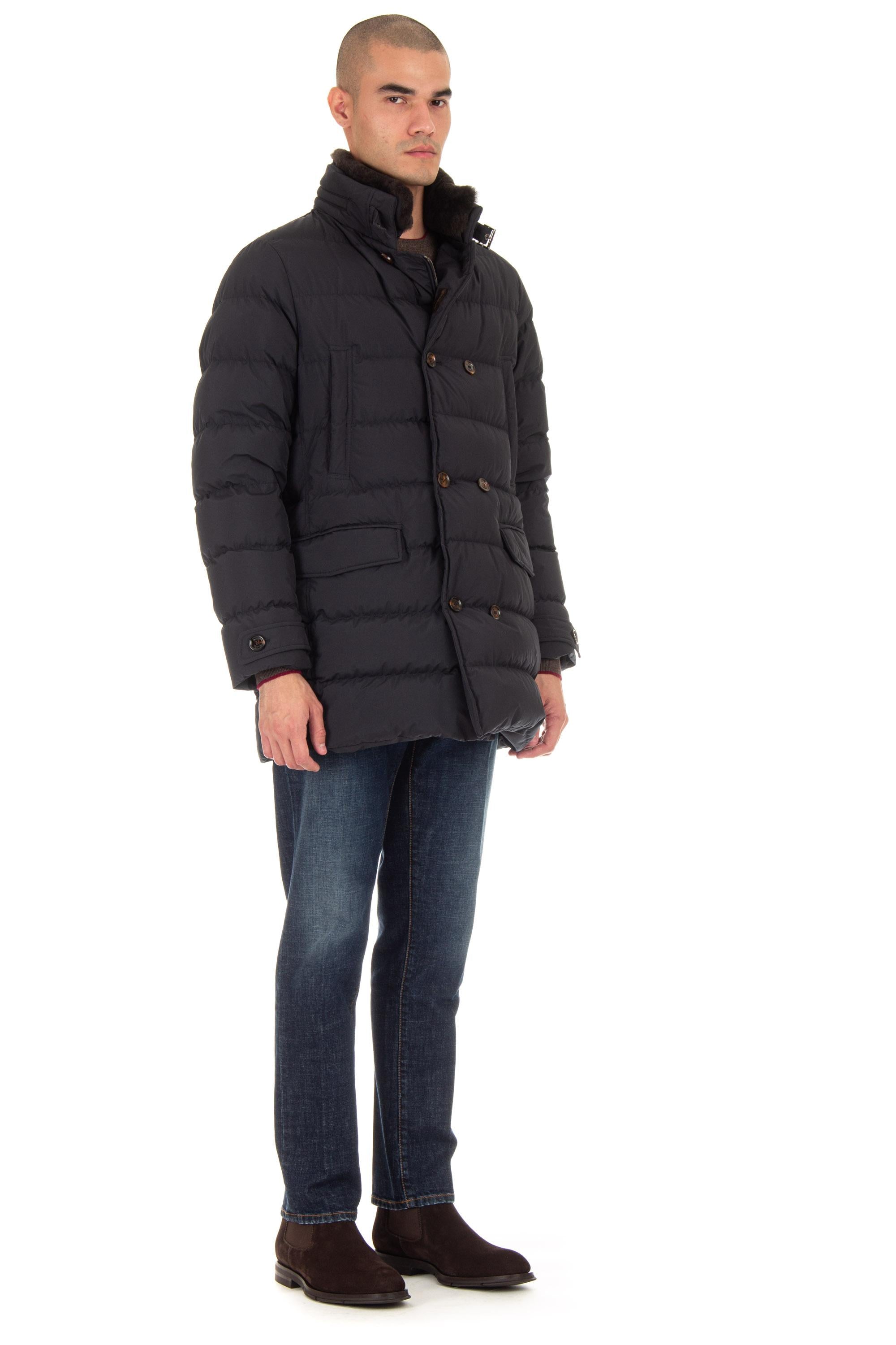 Moorer Piumino doppiopetto con collo in castoro mod. zarbo-stp ZARBO-STP/2 U0498