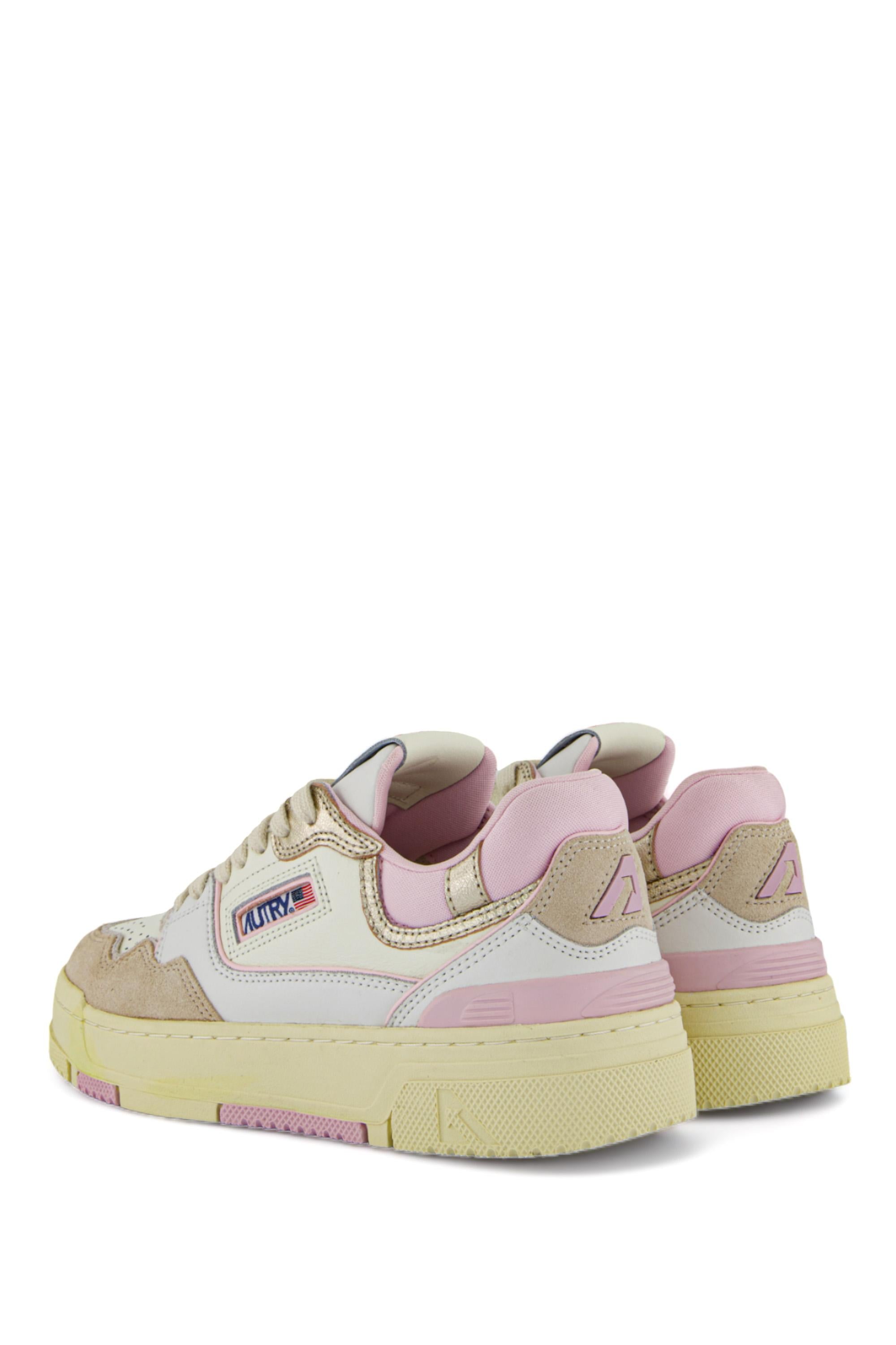 Autry Sneaker basket donna CLC con dettagli rosa ROLW MM42 PLAT/CRADLE PINK
