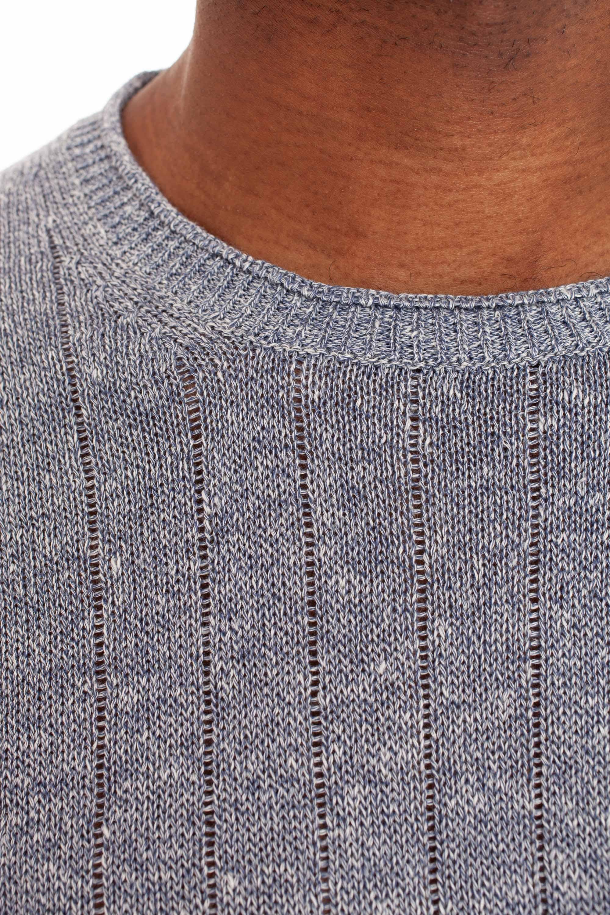 Maglia in lino-cotone melange con rollino 23190 18634/2 570 Gran Sasso