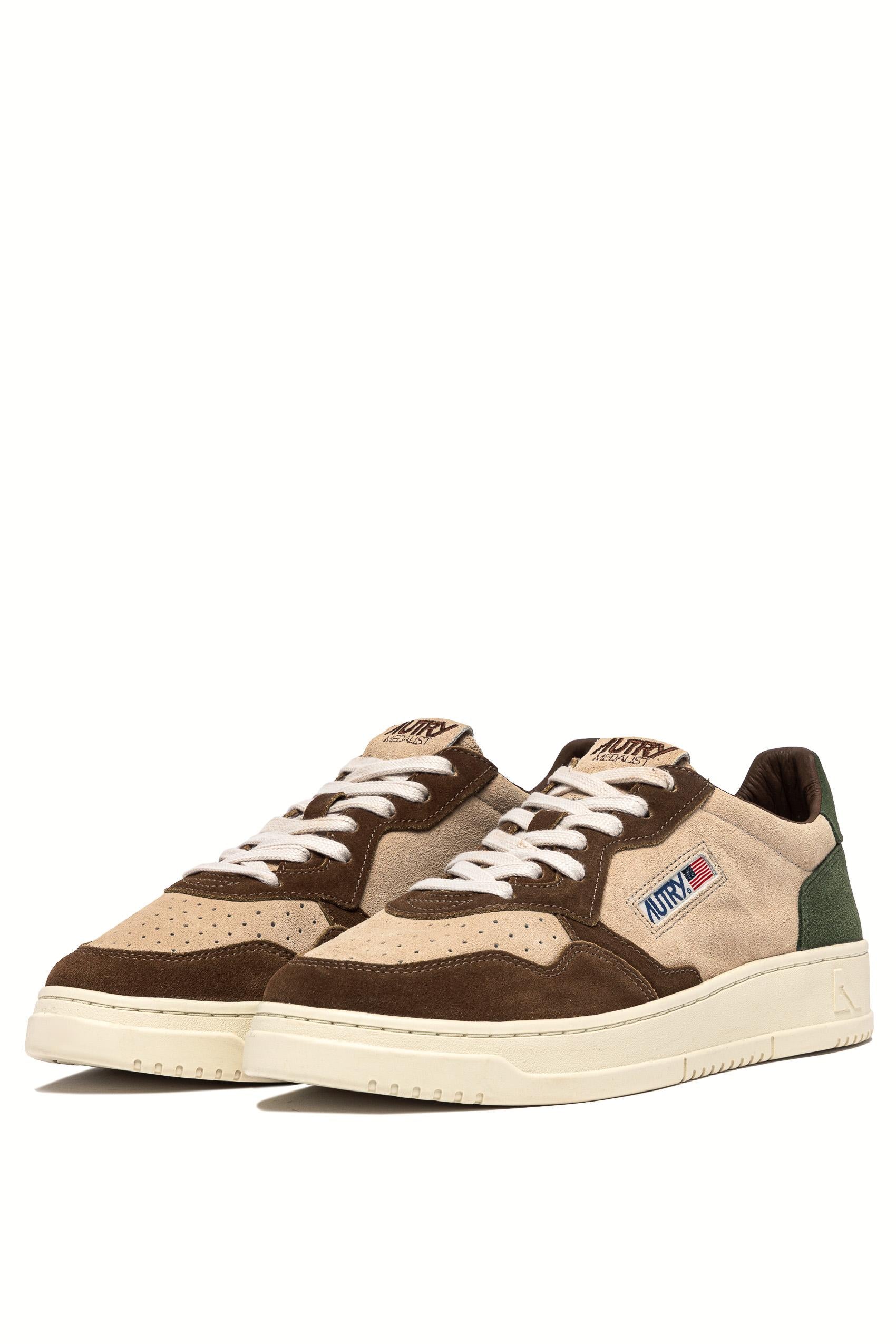 Autry Sneaker triplo camoscio mod. Medalist AULM TS17 CAPPER/LAND