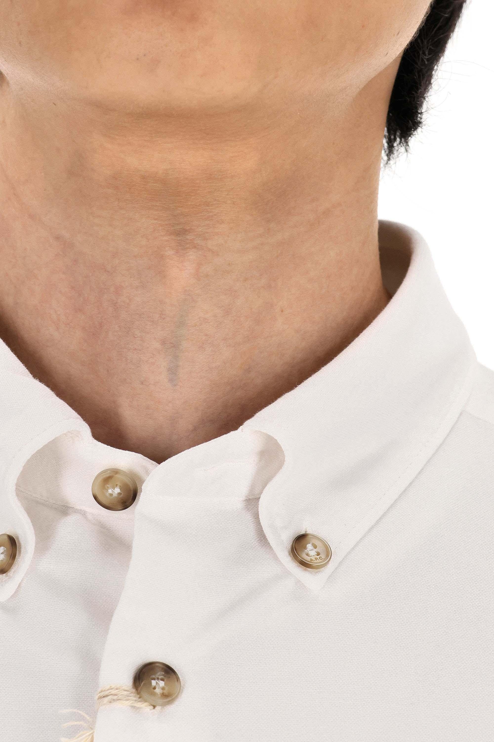A.P.C. Camicia in piquet di cotone con taschino Relax fit COHAH-H12599/2 AAC