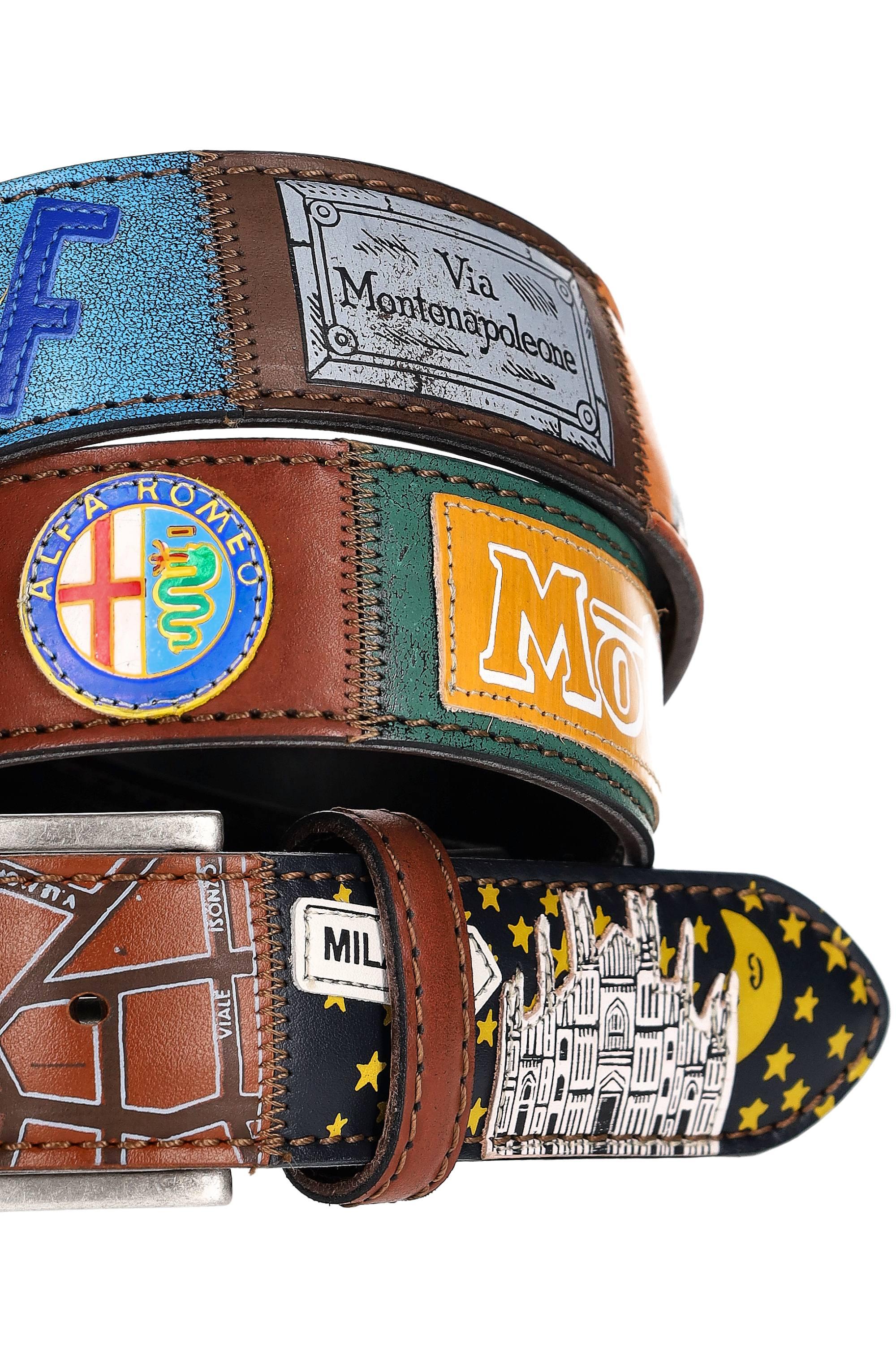 Artigianato Italiano Cintura artigianale in pelle "W Milano" W MILANO MLTCLR