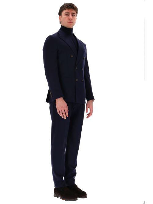 Eleventy Abito doppiopetto in jersey di lana-cashmere J70ABUB01 TES0H027 19