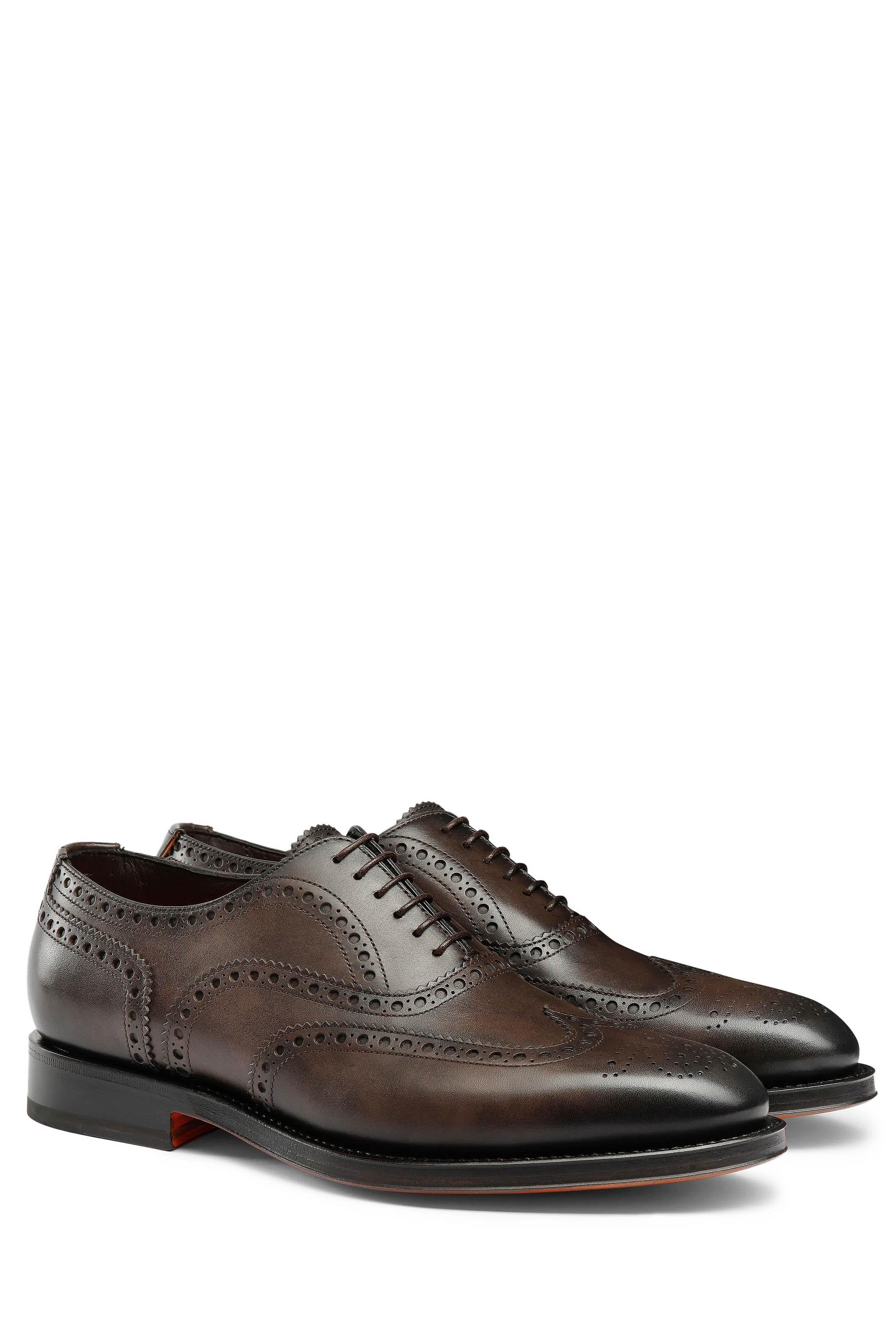 Santoni Scarpa oxford brogue Goodyear in pelle mod. Enrico MCCO17836PD5HOBR/2 T53