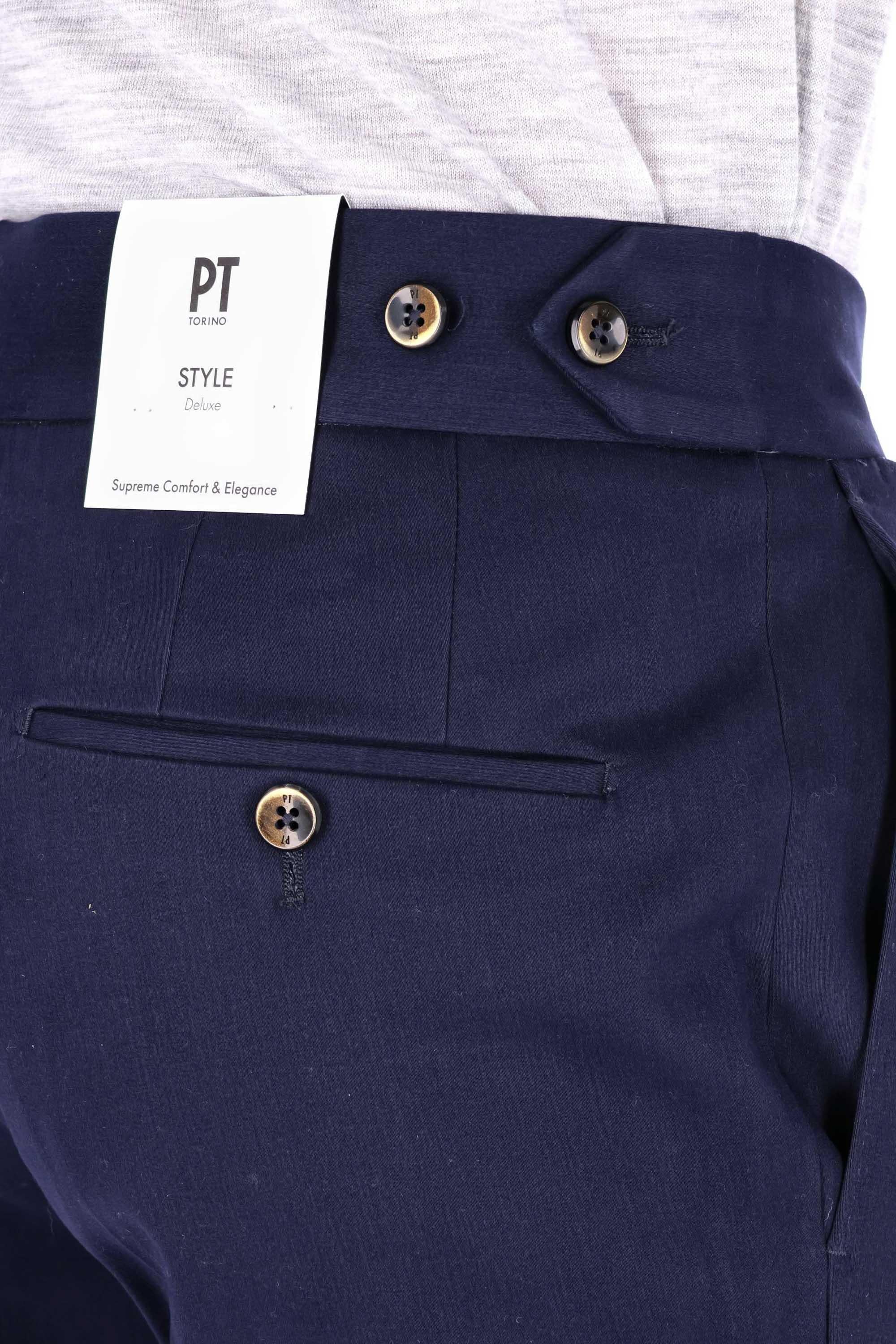 PT Torino Pantalone in cotone e cashmere sateen Gentleman 2 pences GSK2Z00CL1 MX57 0360