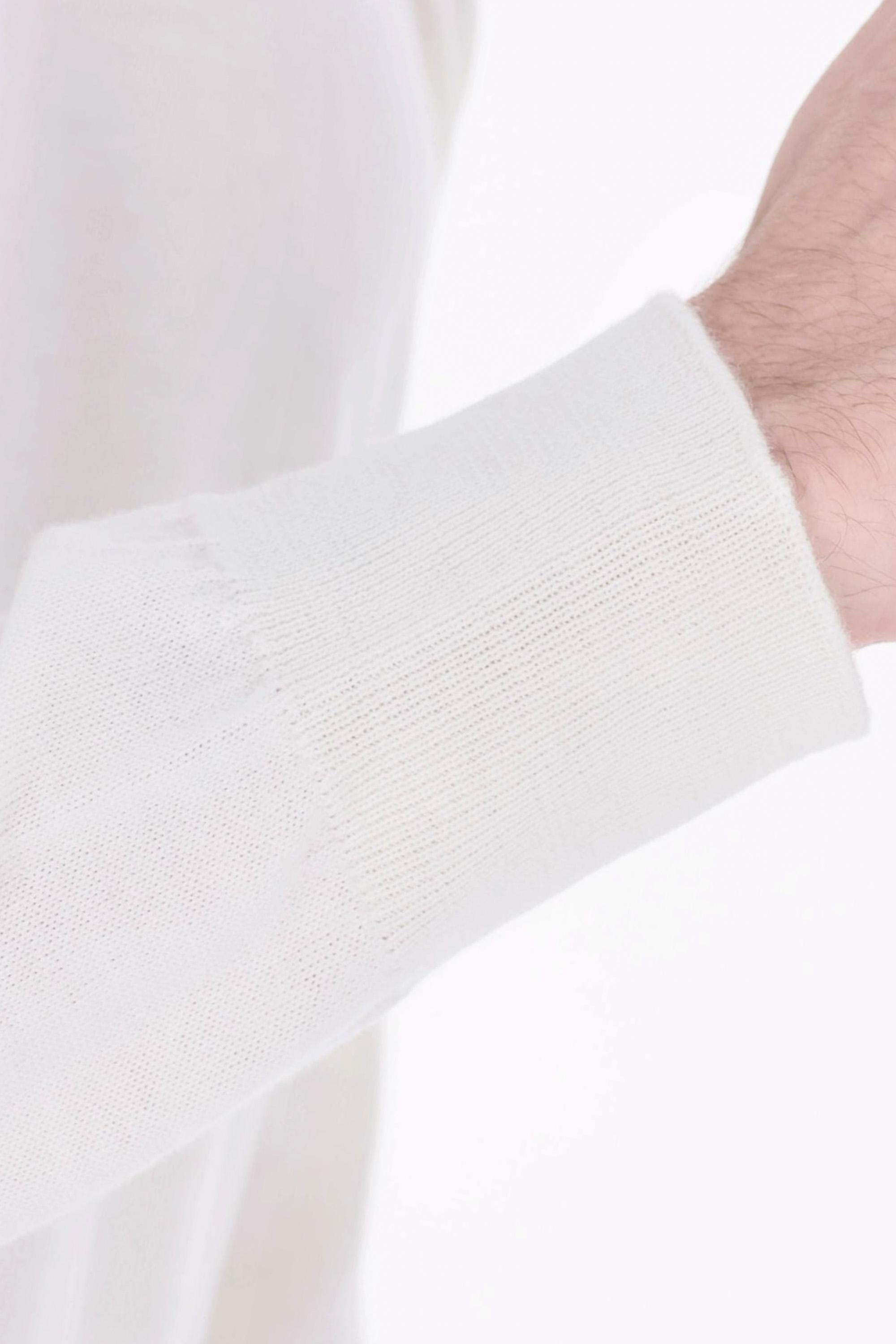 Eleventy Maglia girocollo in lana con doppi profili L76MAGL79 MAG0L029 00-02