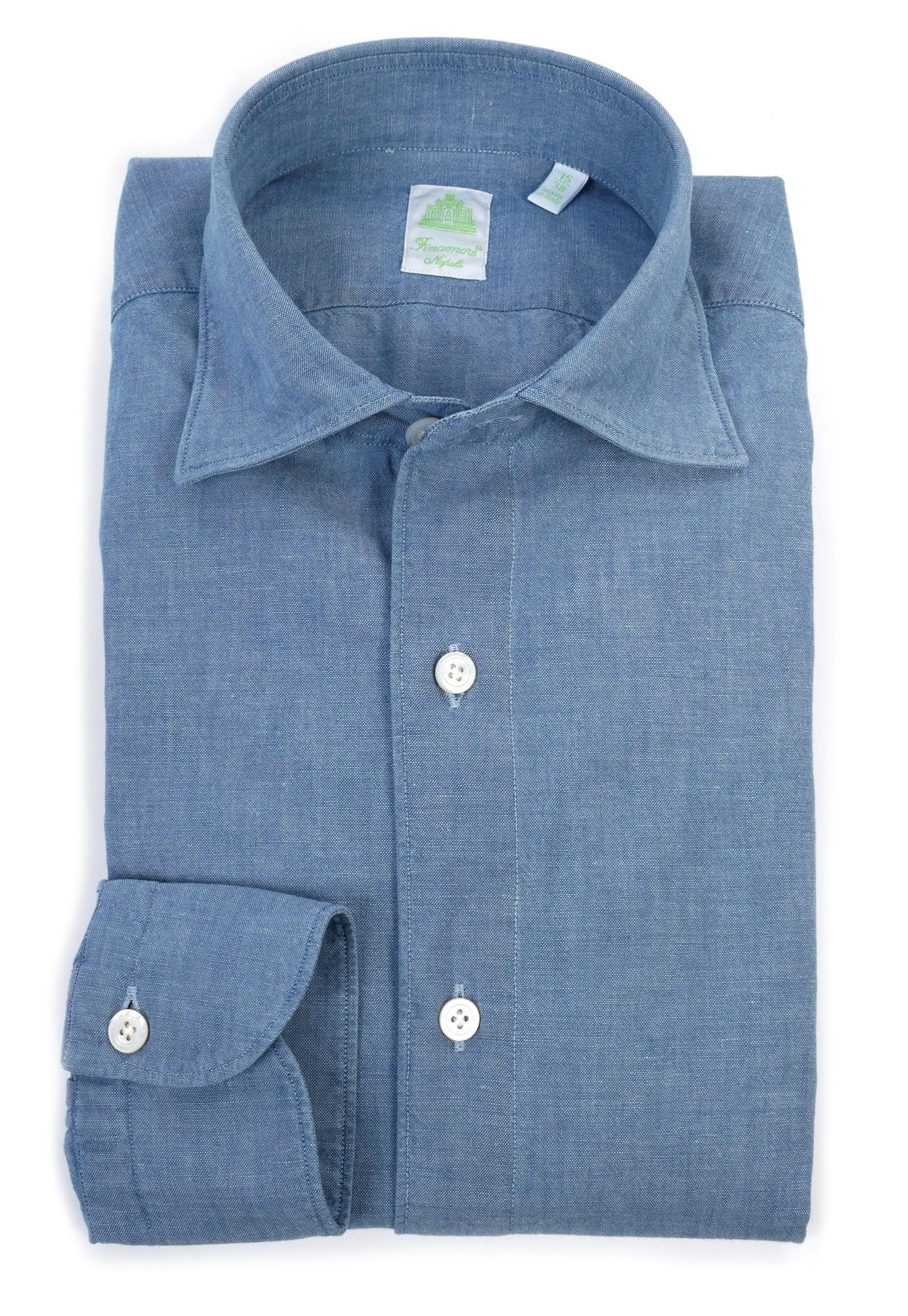 Finamore Camicia sartoriale chambray linea tokyo T-40975-C0158-LUIGI 1