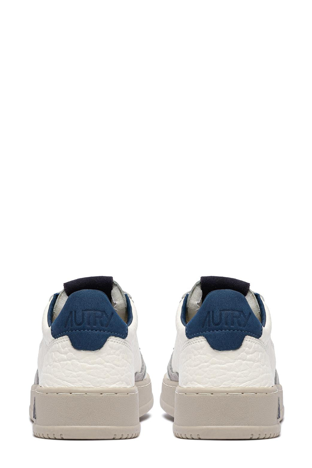 Autry Sneaker Medalist in pelle elephant talloncino blu AULM NE12 ENBLU/PERIS