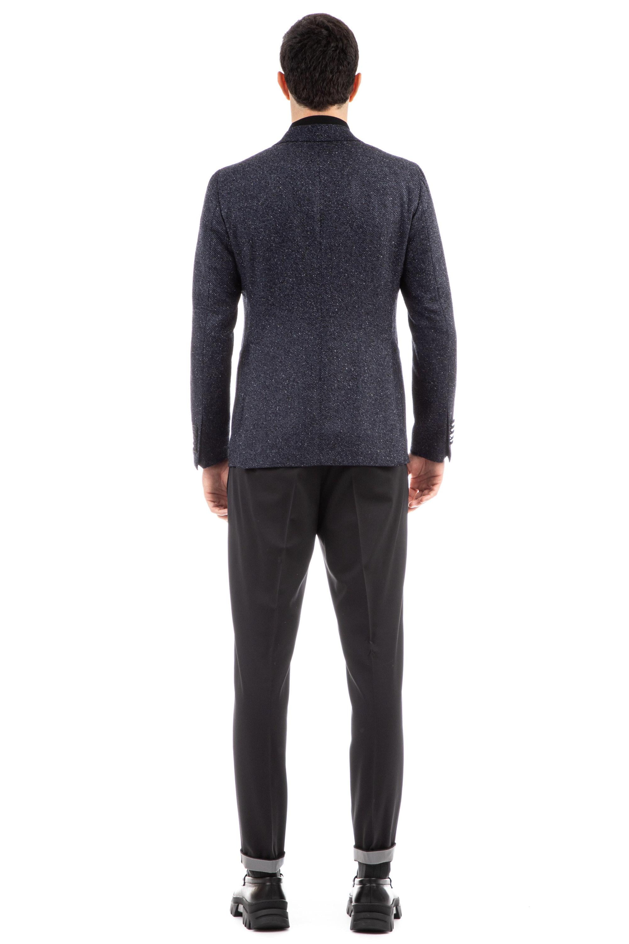 Giacca sale pepe in lana-seta linea pino lerario G-PL26K 470006 B1131 Tagliatore