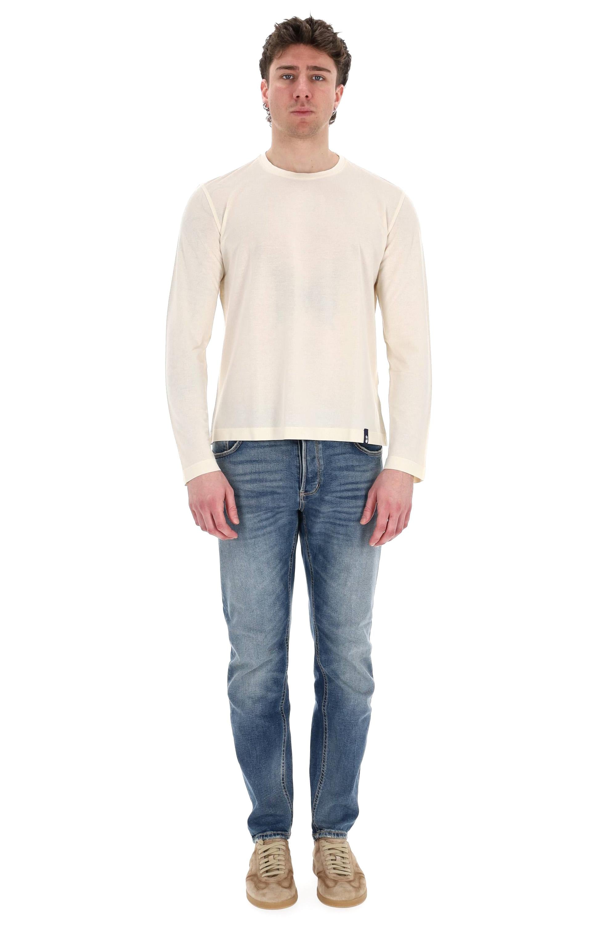 Drumohr T-shirt manica lunga in cotone "ice cotton" DTJ001B-2 117