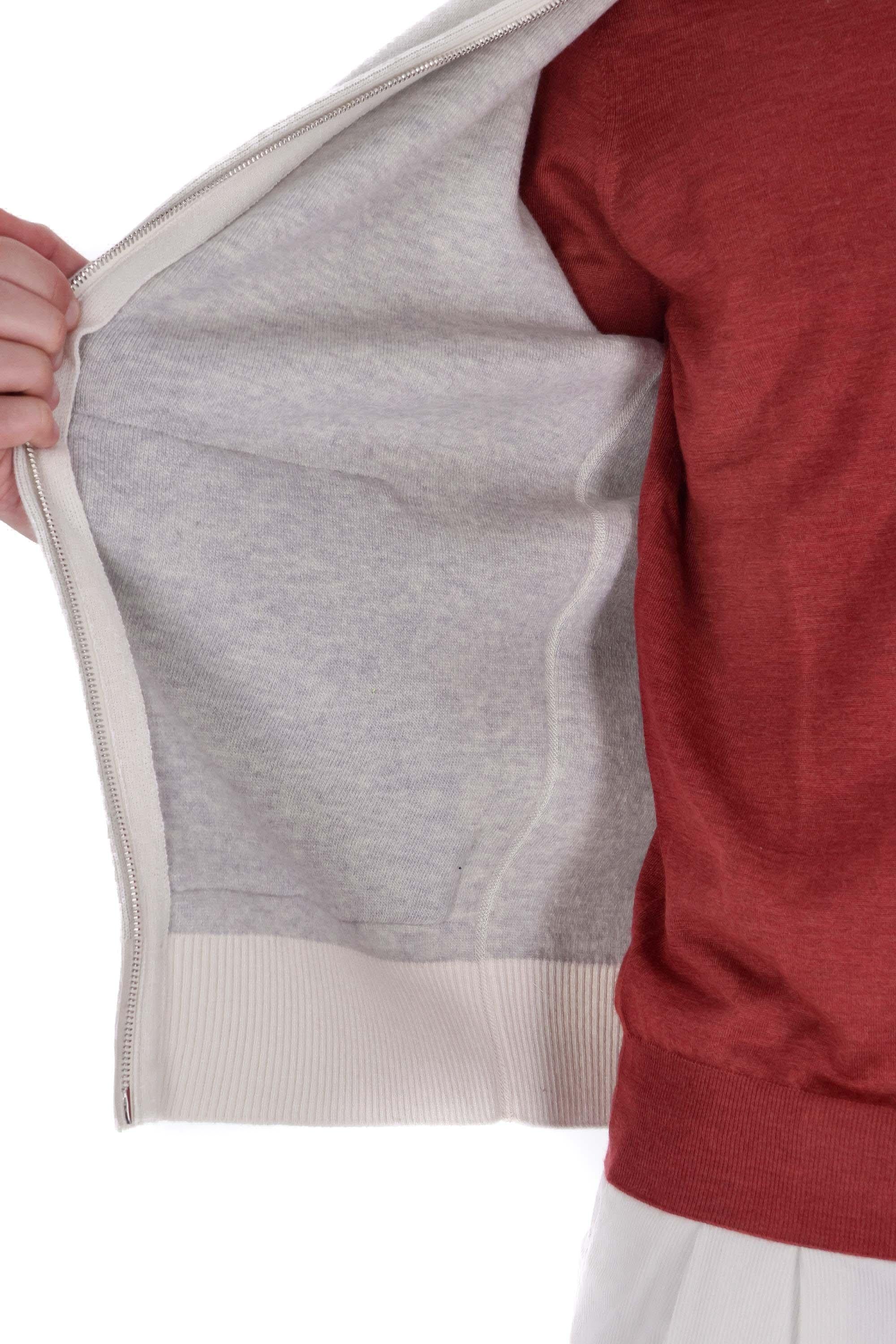 Eleventy Maglia in lana full zip con cappuccio L76MAGL69 MAG0L027 02-13