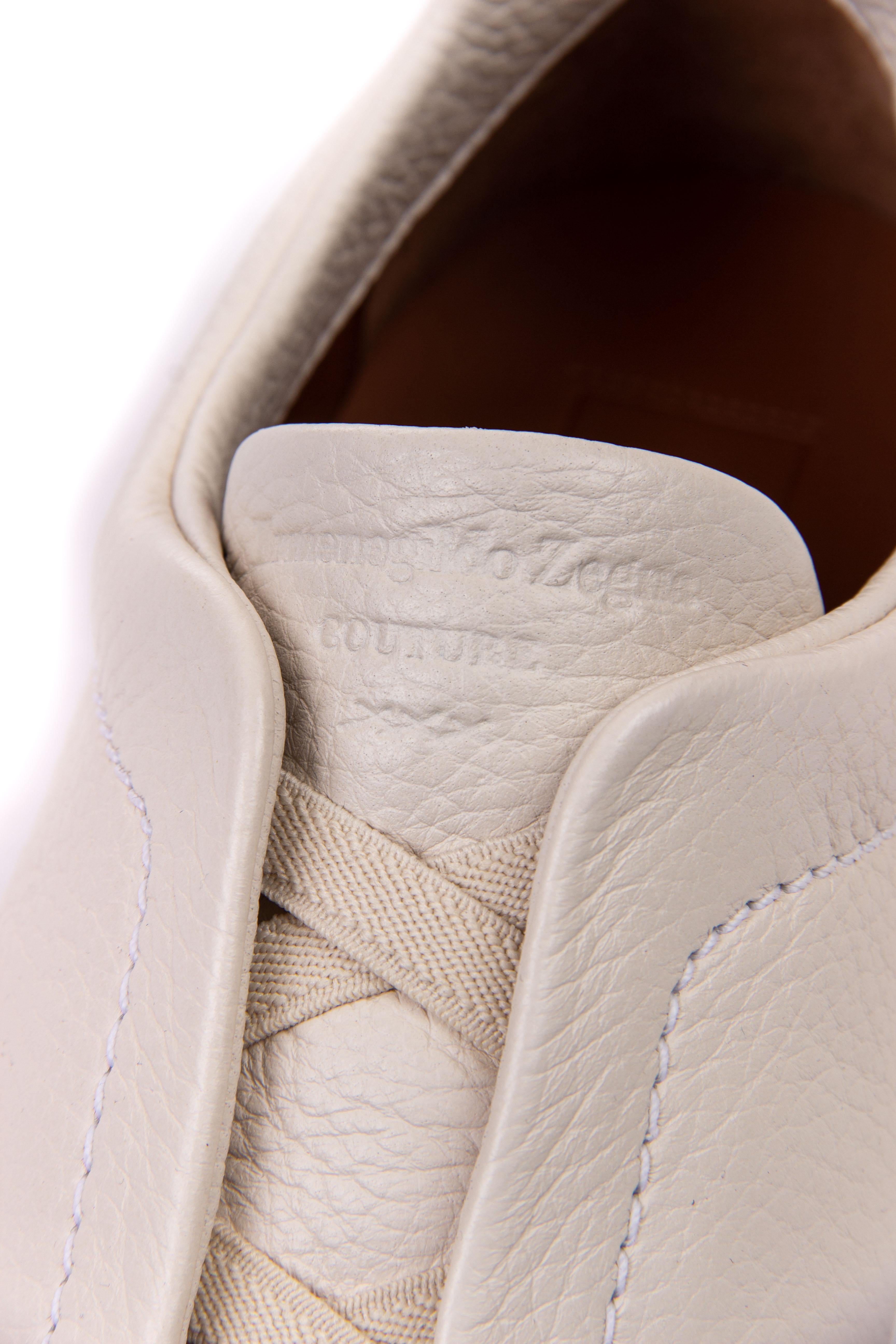 Zegna Sneakers Triple Stitch in cervo supersoft LHCVO A4667X NEW PAN
