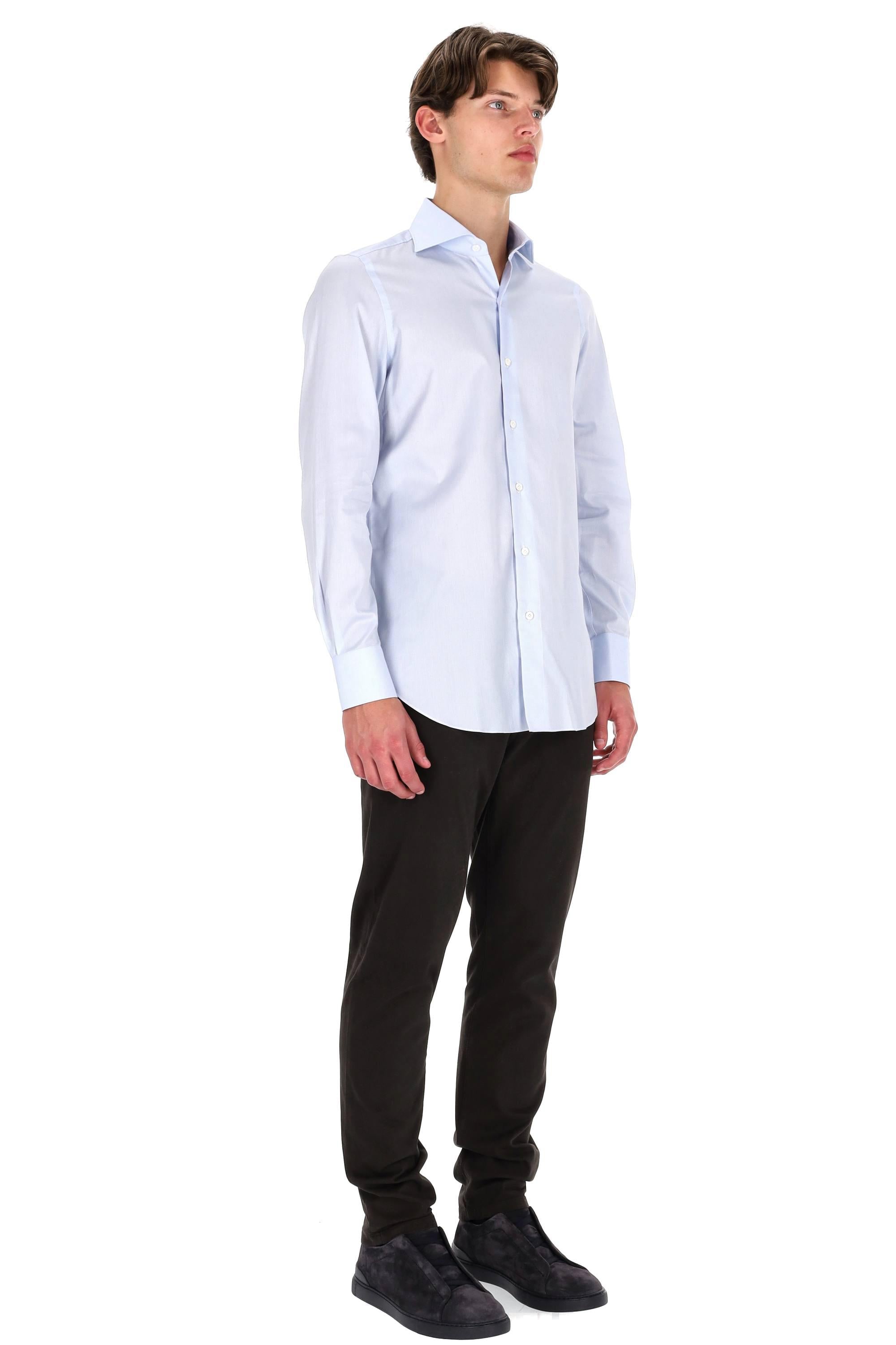 Finamore Camicia sartoriale Traveller in royal oxford linea Milano ML-149197-C0238T 02