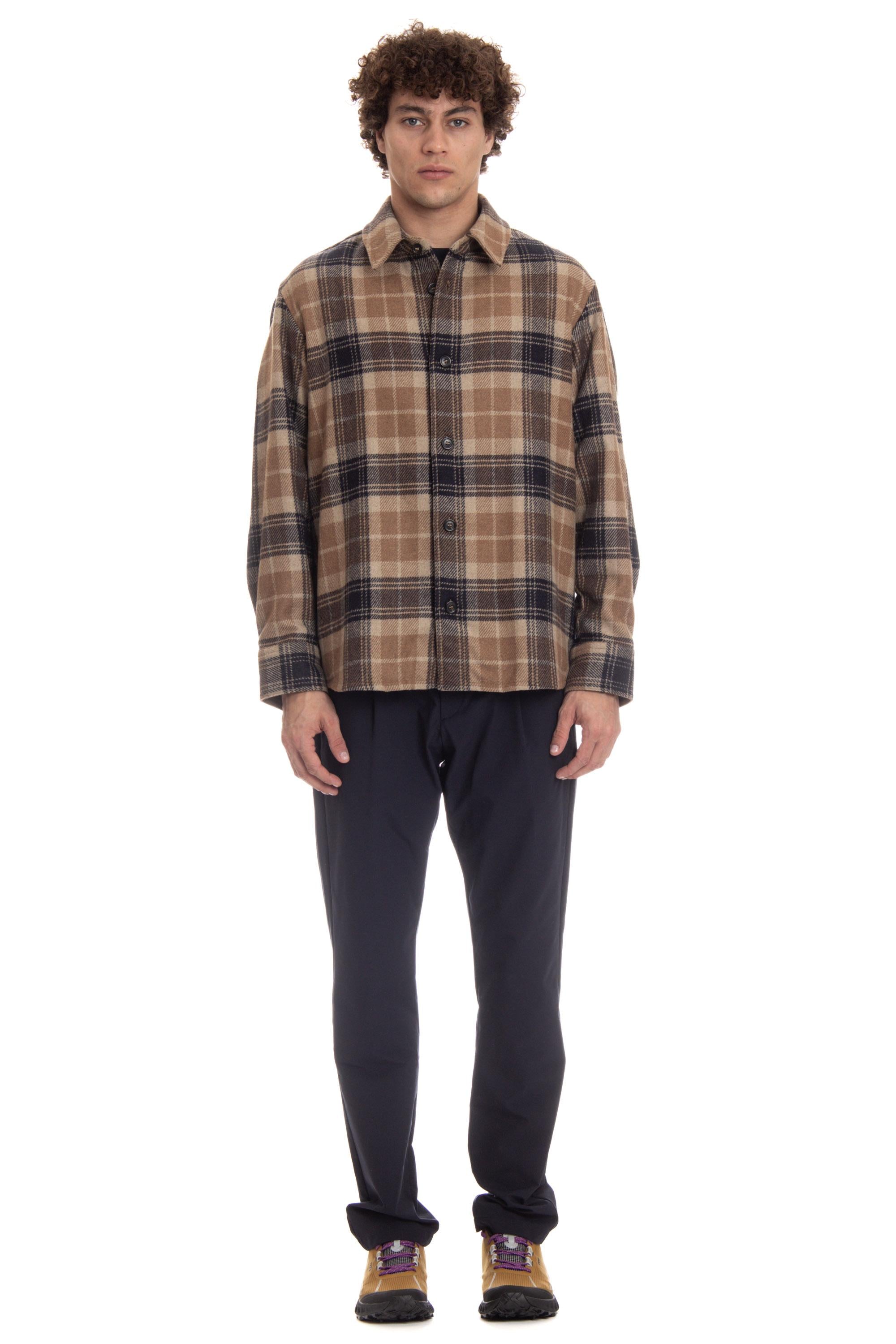 A.P.C. Camicia overshirt fantasia quadri WOAPS-H02884 BAA BEIGE