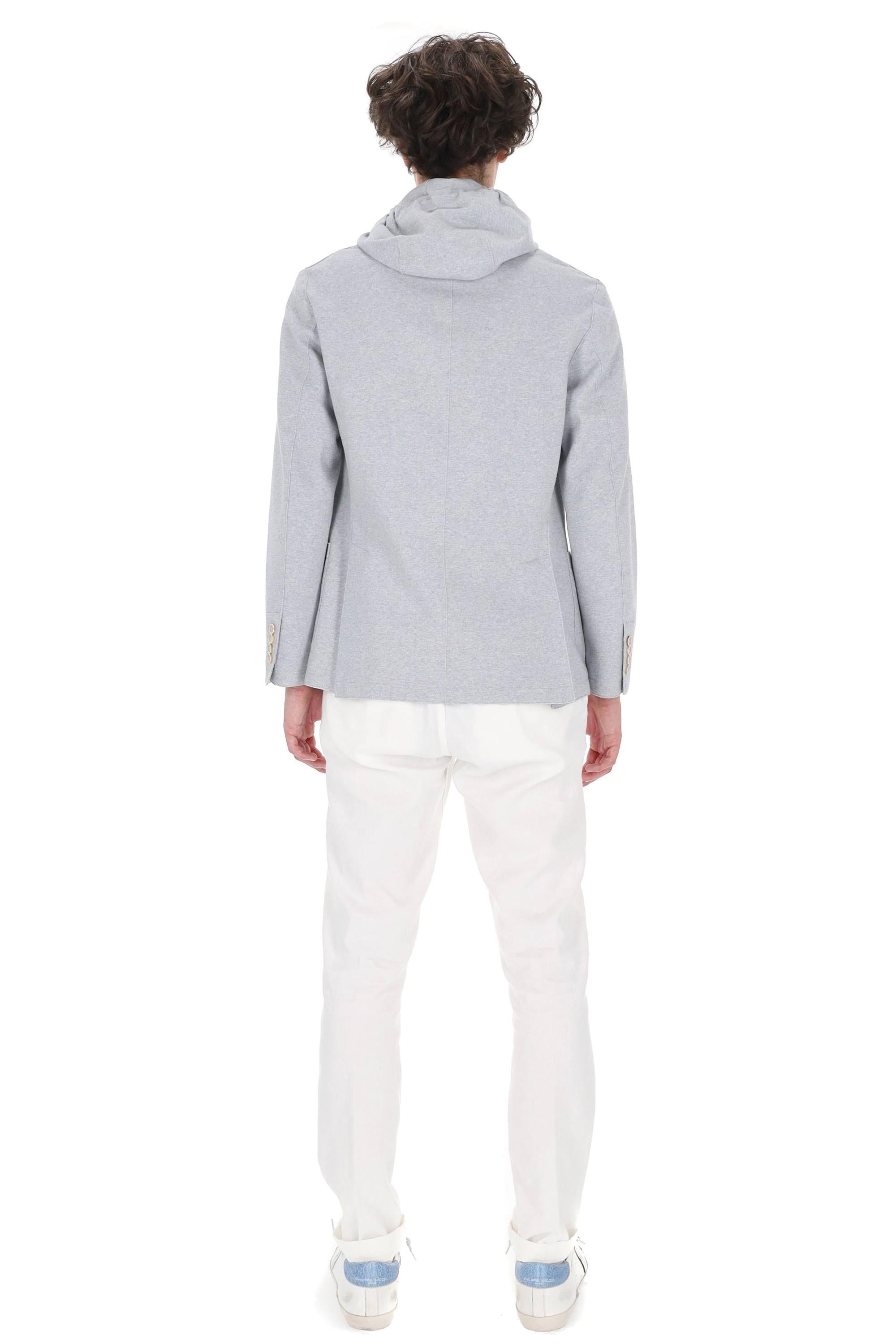 Eleventy Giacca in jersey di cotone a taglio vivo M70GIAF02 TES0M037/2 08