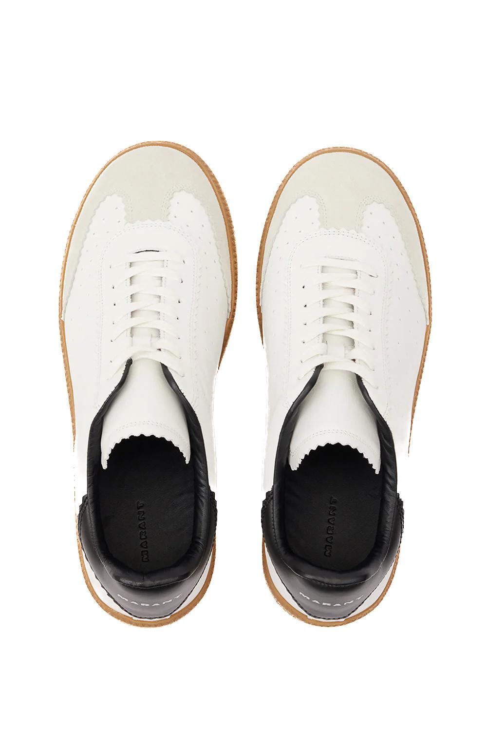 Isabel Marant Sneaker in pelle con dettagli in camoscio modello Brycy BK0008HA-A1E05N 20WH