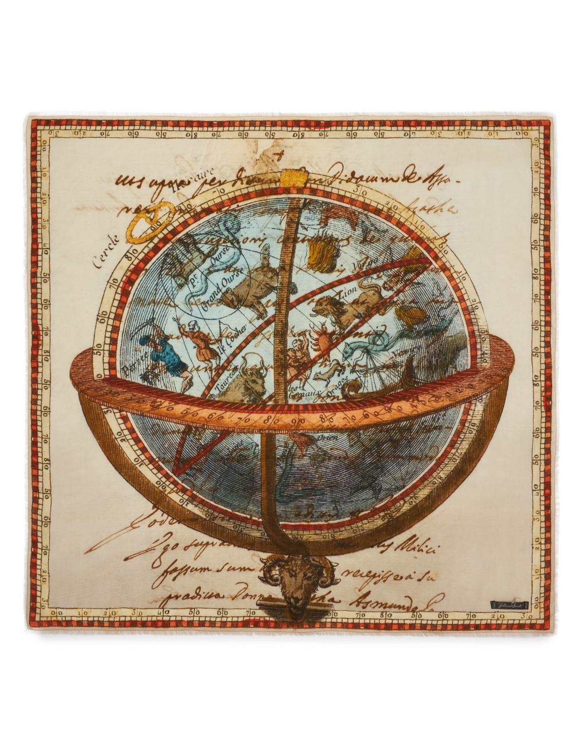 Faliero Sarti Sciarpa in cotone mod. Little world map 2018 1020