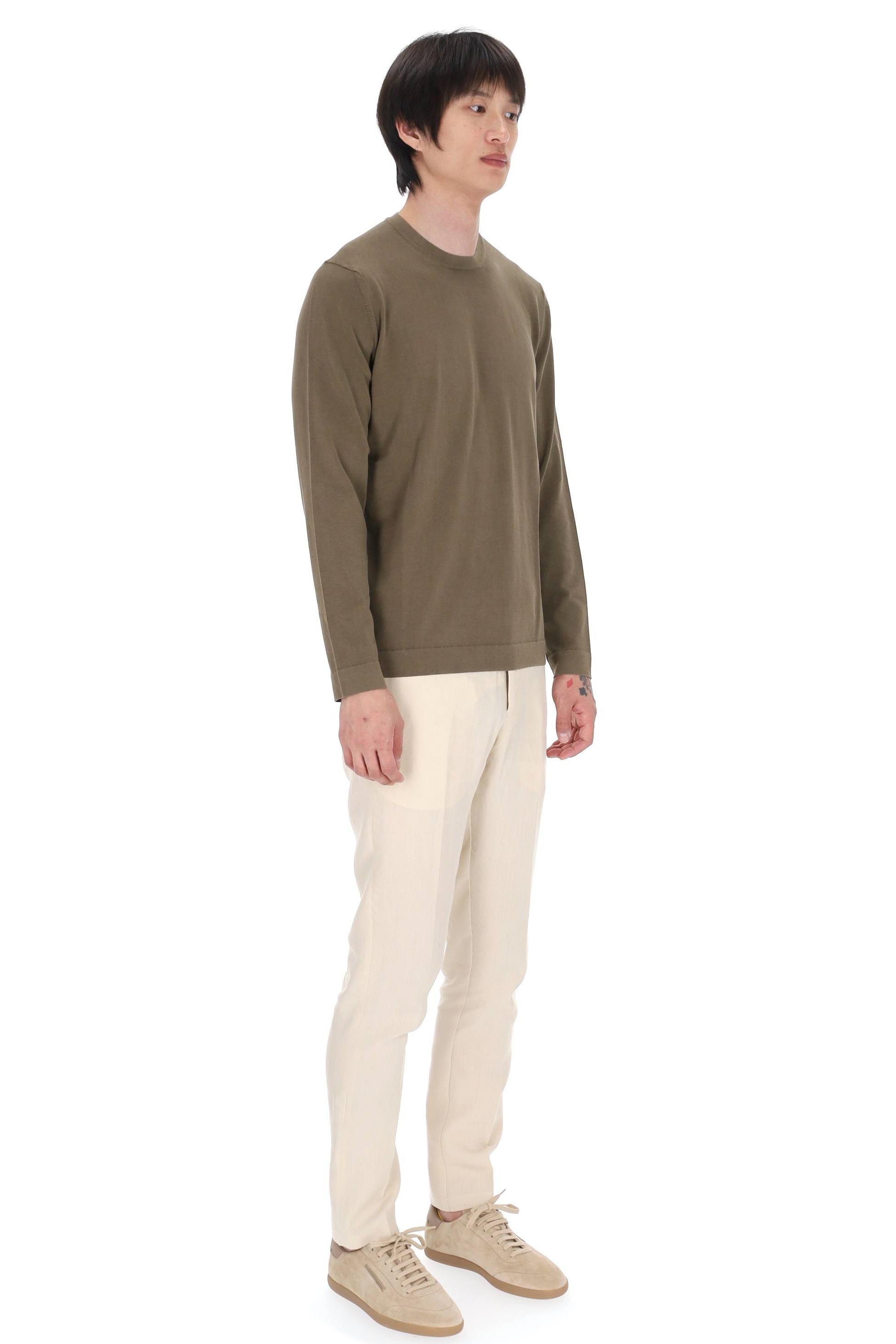 Drumohr Maglia girocollo in fine cotone frosted D0GF113NL 441