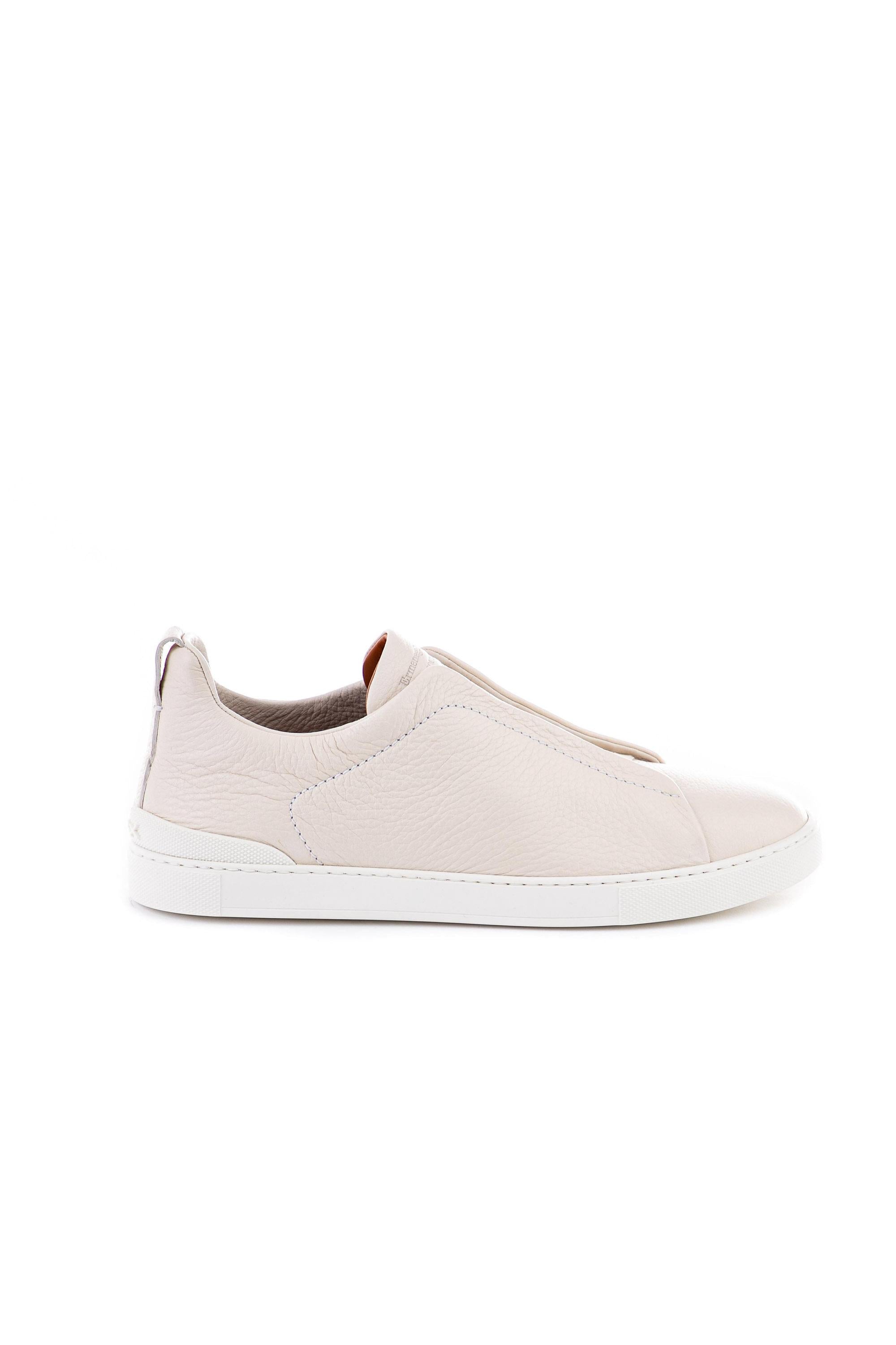 Zegna Sneakers Triple Stitch in cervo supersoft LHCVO A4667X NEW PAN