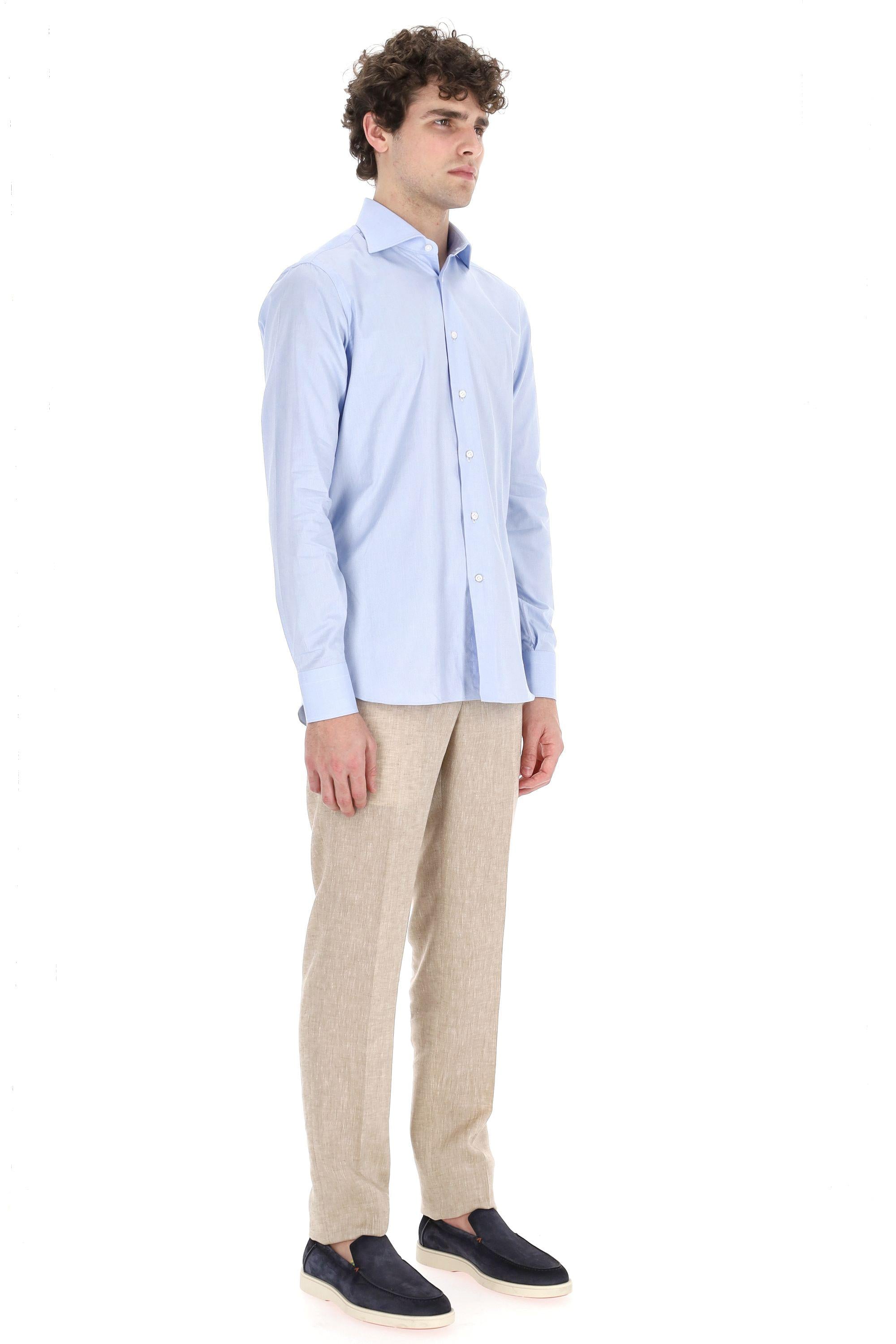 Borriello Camicia sartoriale micro trama in cotone 19004/2 2