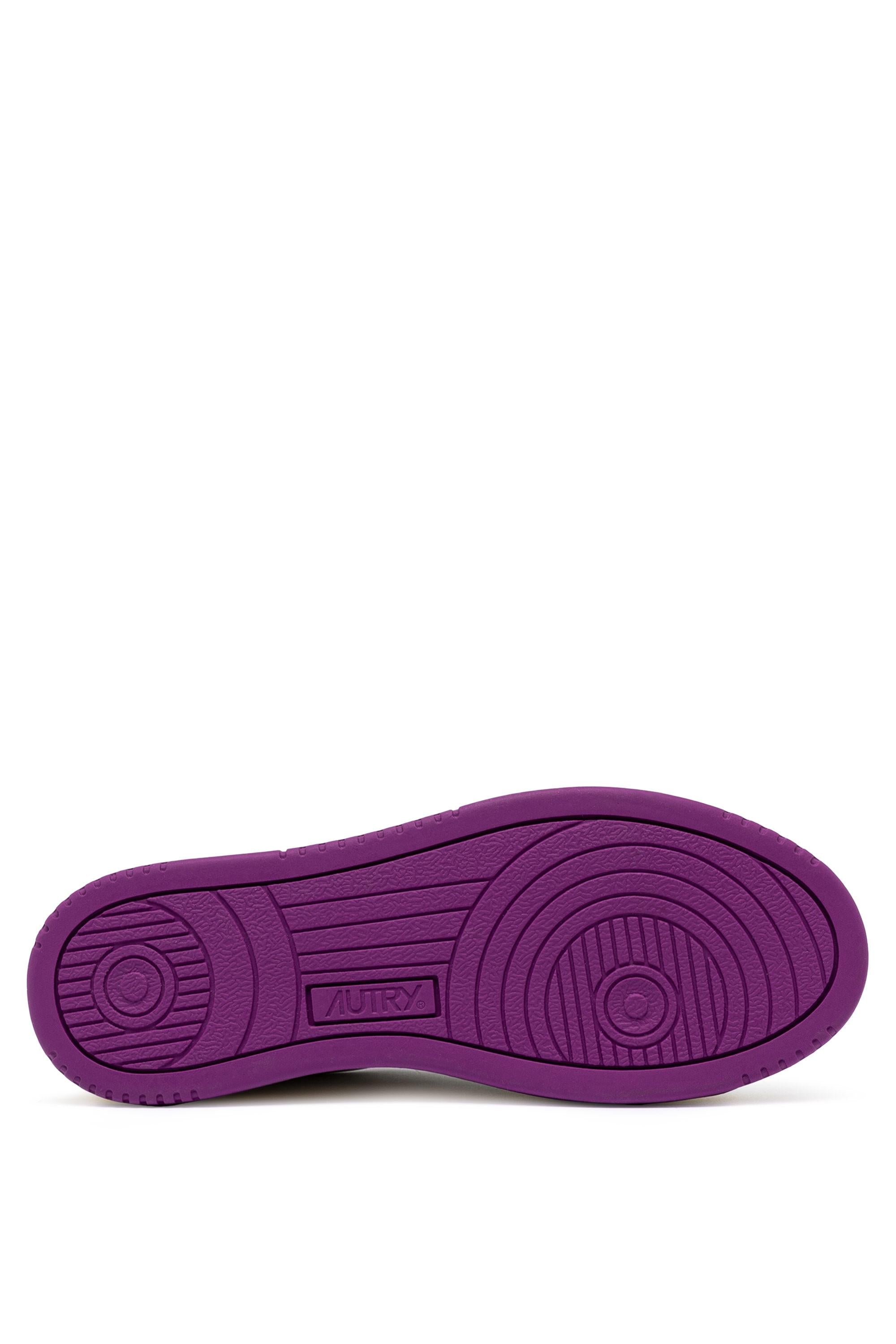 Autry Sneaker donna Medalist in pelle con dettagli in spugna fucsia AULW VS04 WHT/HYVL
