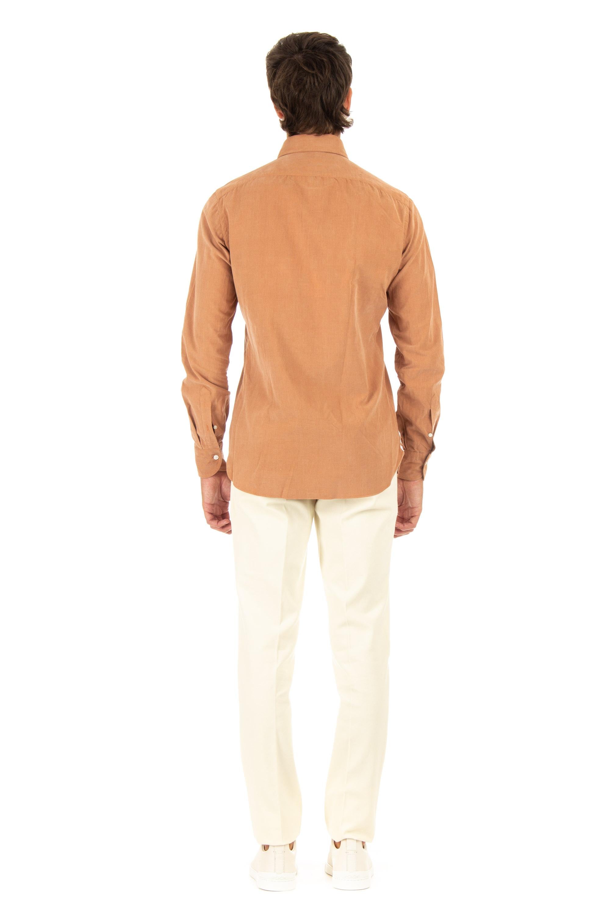 Camicia sartoriale in velluto 2000 righe 17025 4 Borriello