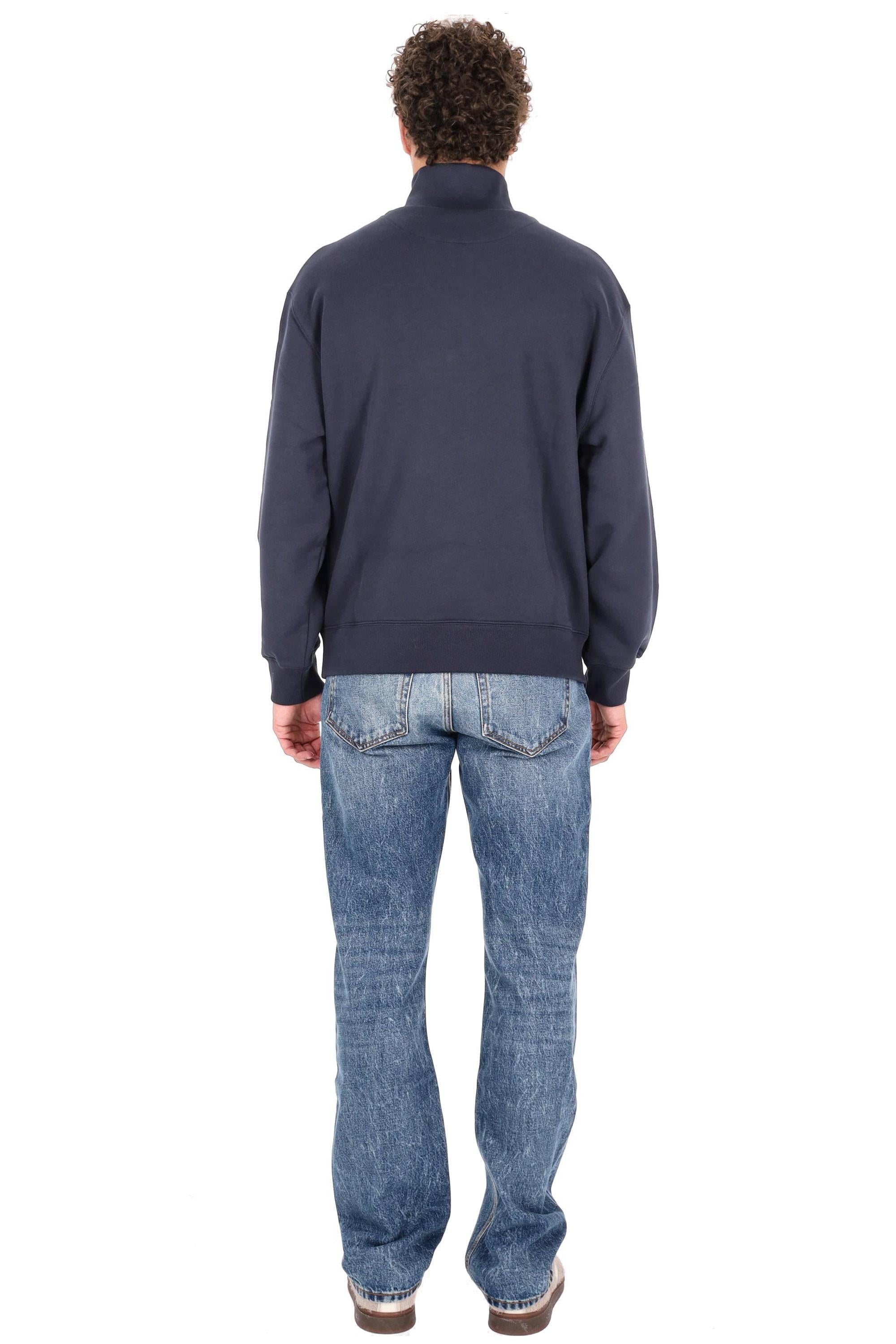 Maison Kitsuné Felpa mezza zip logo fox comfort fit PM00305KM0341 0413