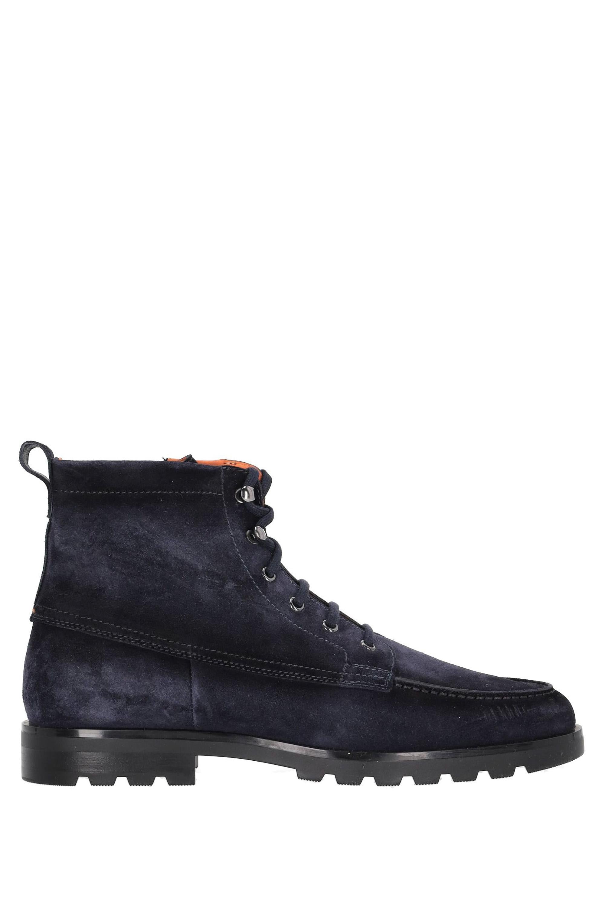 Santoni Stivaletto in camoscio fondo anti scivolo MGDC18910NE0BGEX U60