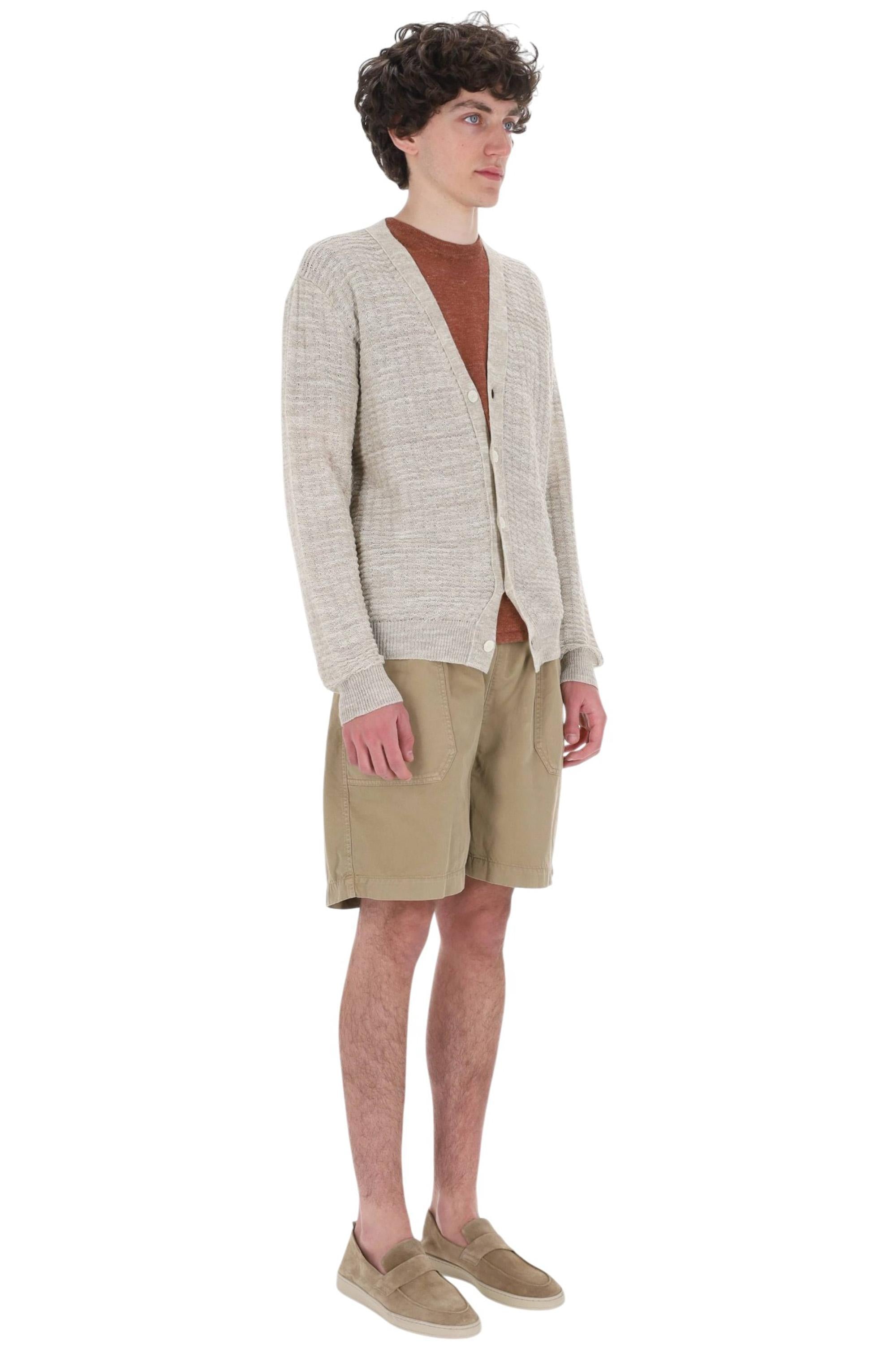 Roberto Collina Cardigan tramato in cotone-lino MYA28110 23