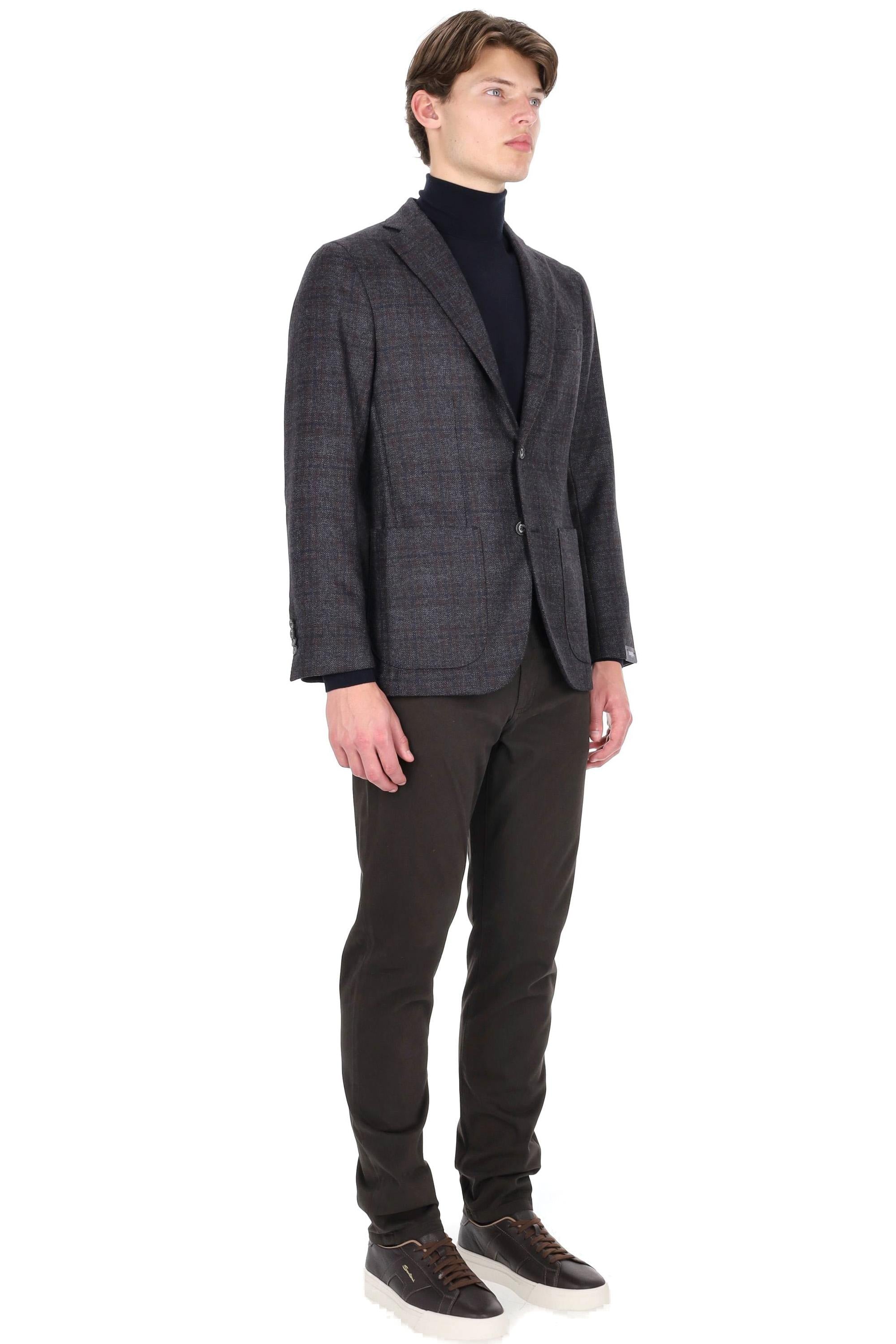 Barba Giacca sartoriale principe di Galles in lana vergine JJ__51052 0087