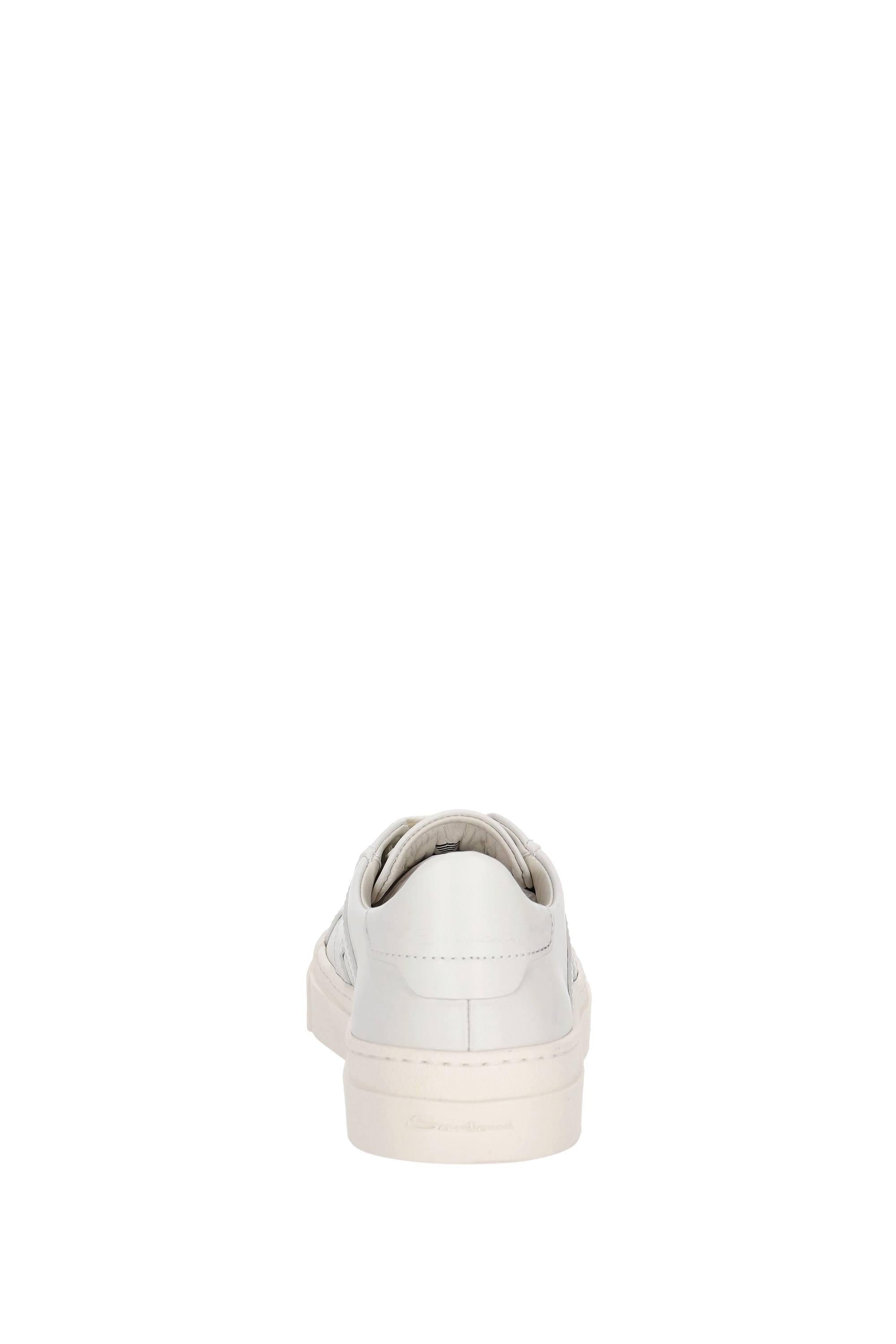 Sneaker in pelle double buckle MBGT21779PNNGXWH I20 Santoni
