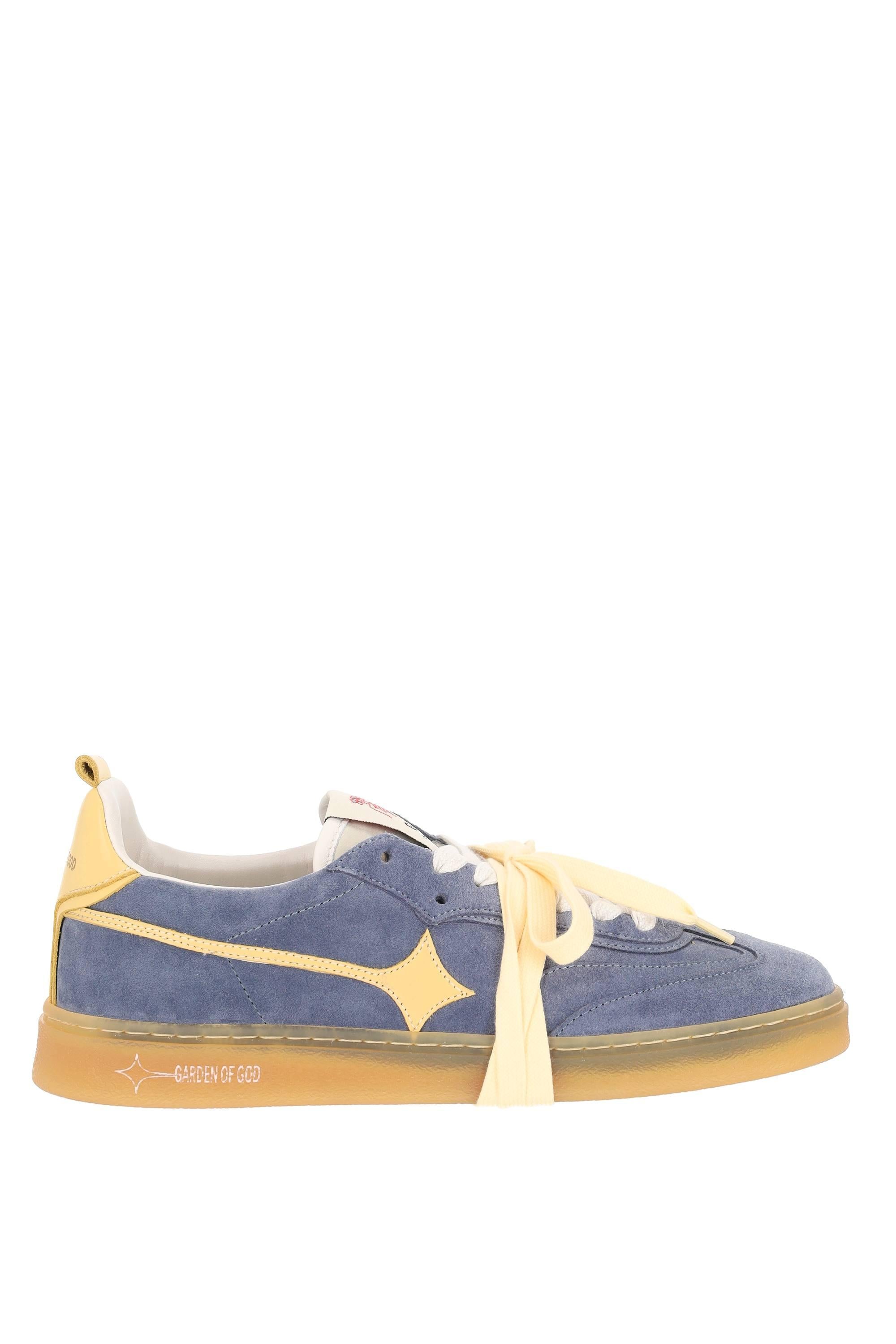 Garden of God Sneaker in camoscio con dettagli in pelle mod. Earth EARTH GREY/YELLOW