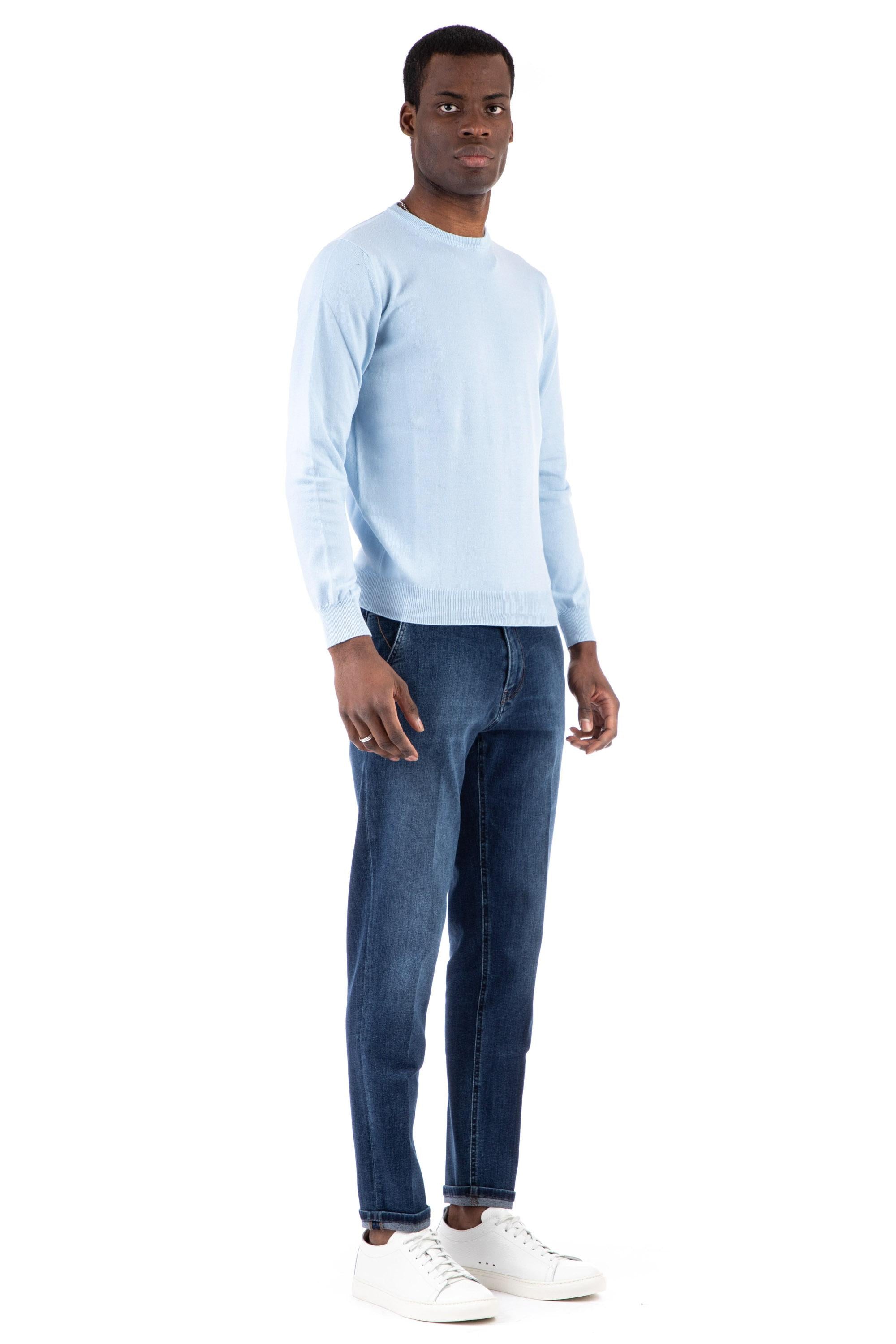 Il Setaccio Maglia girocollo in cotone giza superior MU330F 167F Z0194