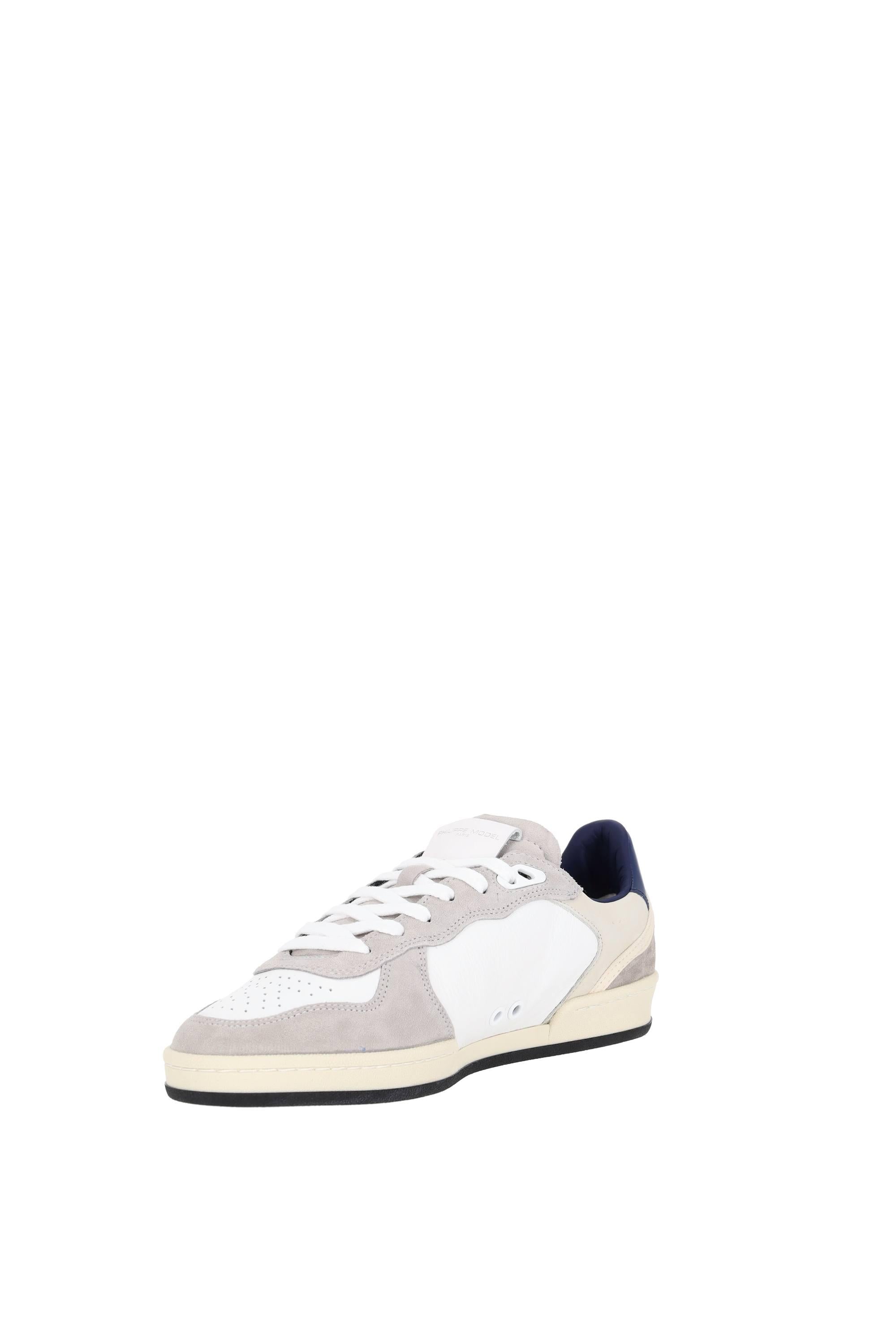 Philippe Model Sneaker in pelle e camoscio talloncino blu mod. Pigalle PGLU PGAL/4 VD02