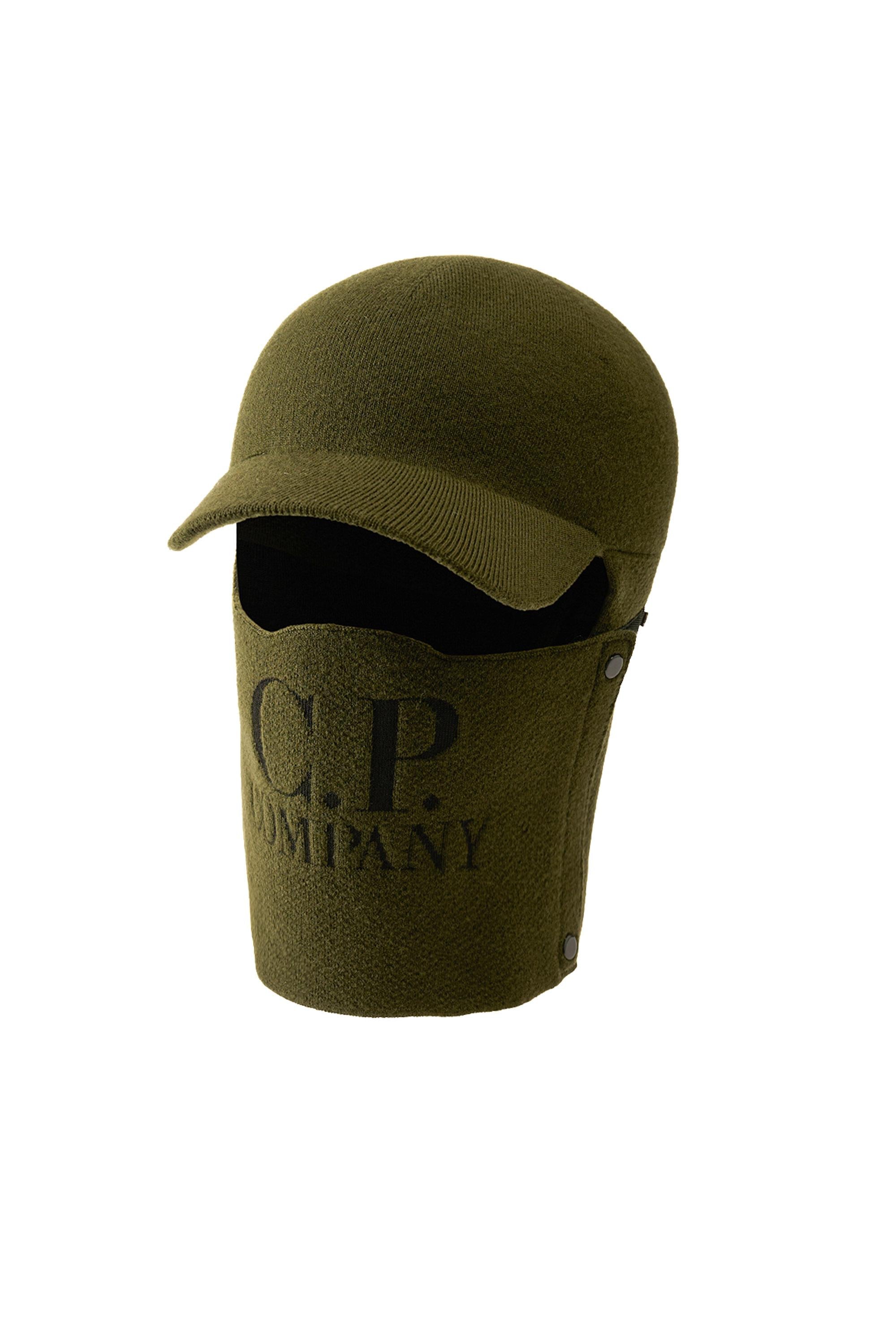 Cuffia in lana merino con logo CMAC298A 005509A 683 CP Company