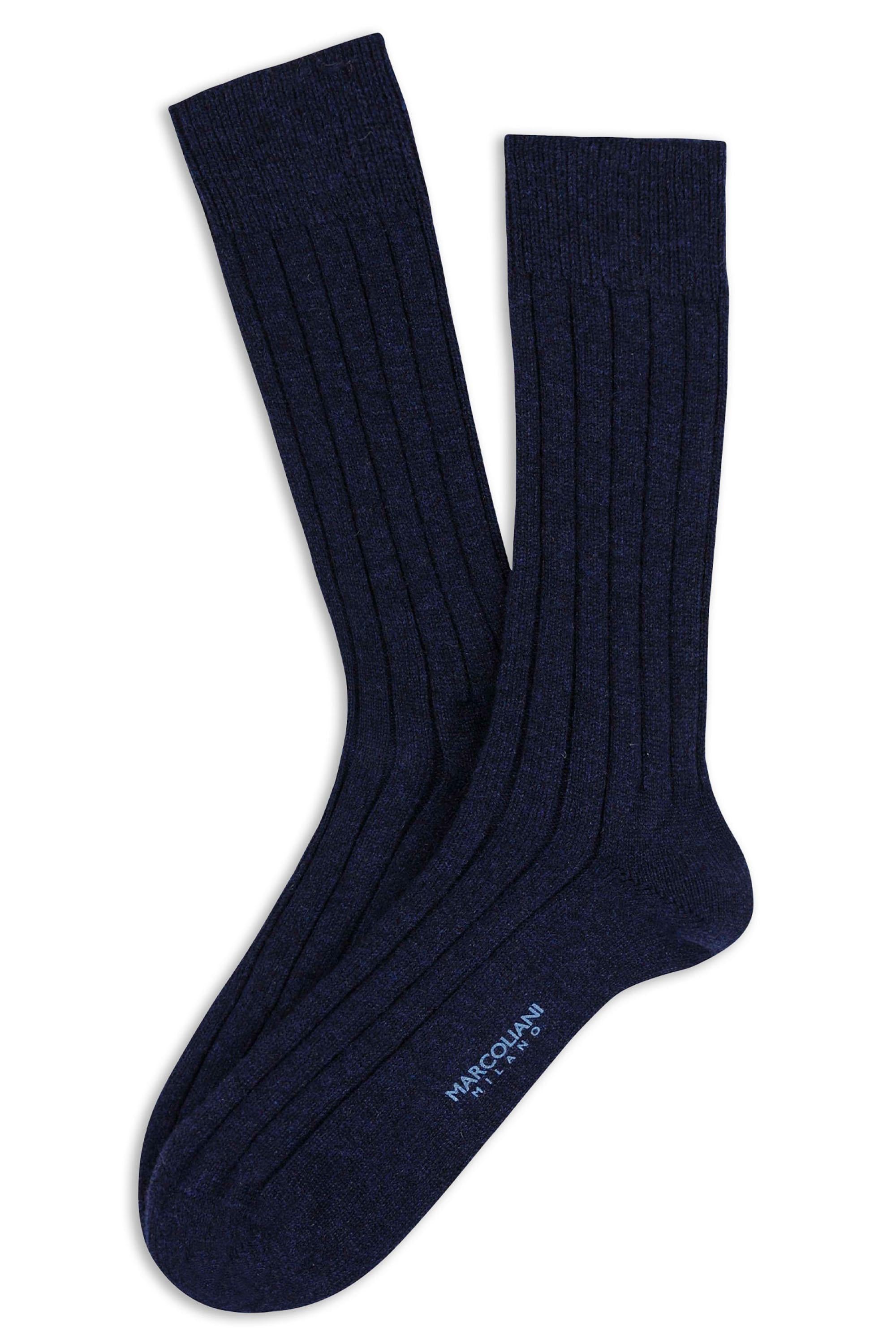 Marcoliani Calze a costine in cashmere lunghezza polpaccio MAR2502T 001