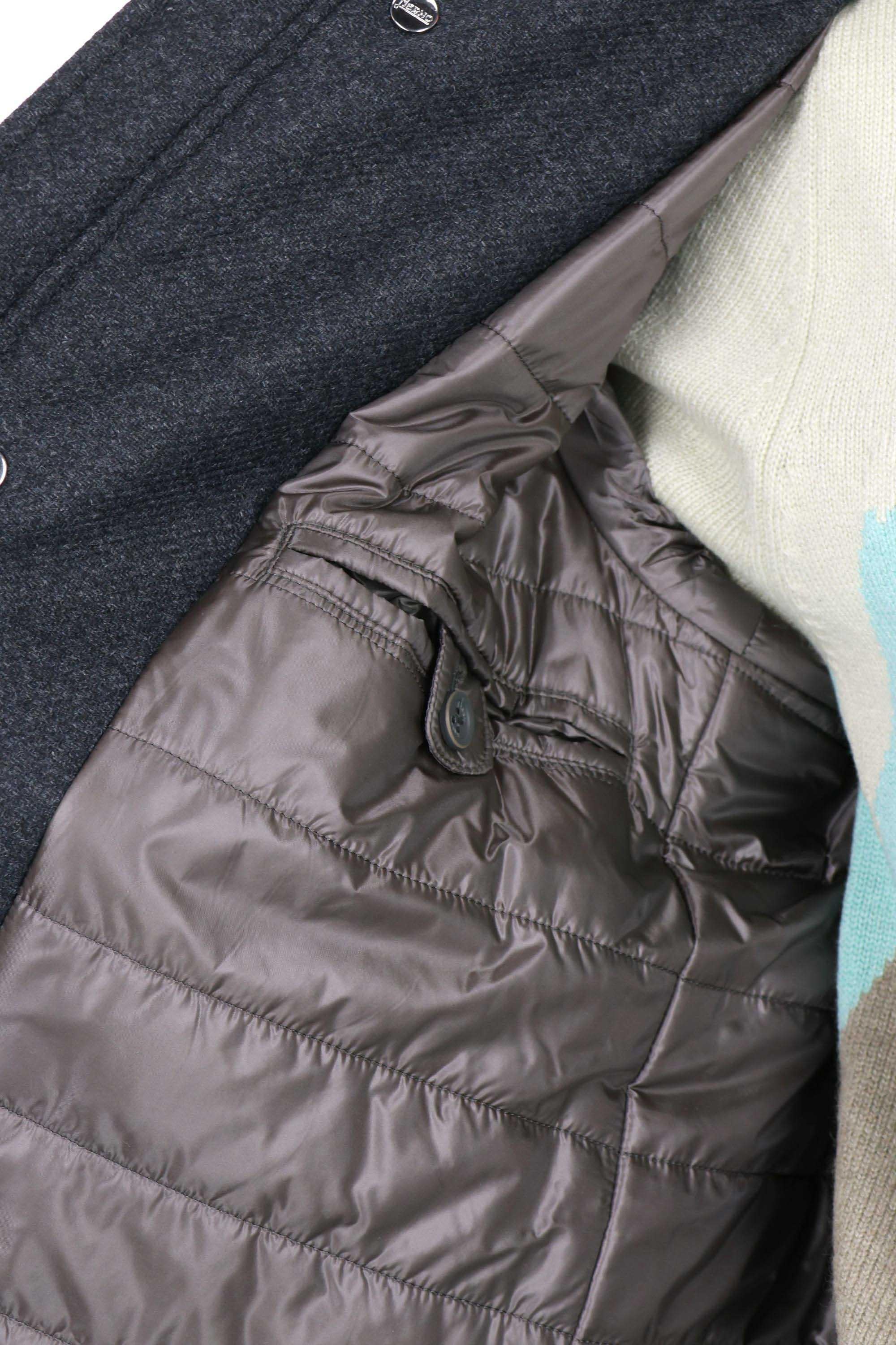 Herno Cappotto in lana con collo in eco-pelliccia CA000214U 9490