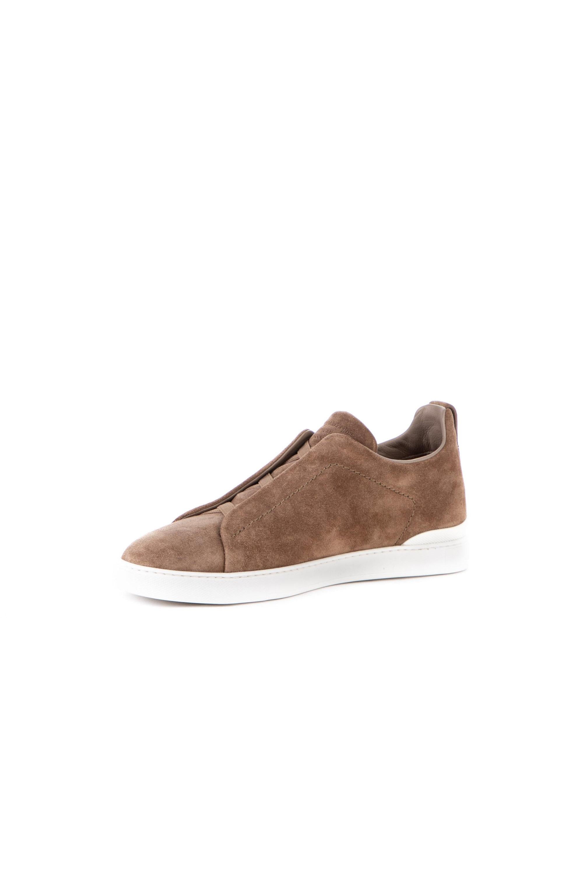 Zegna Sneakers triple stitch in camoscio supersoft LHSOY A4667X NEW COC