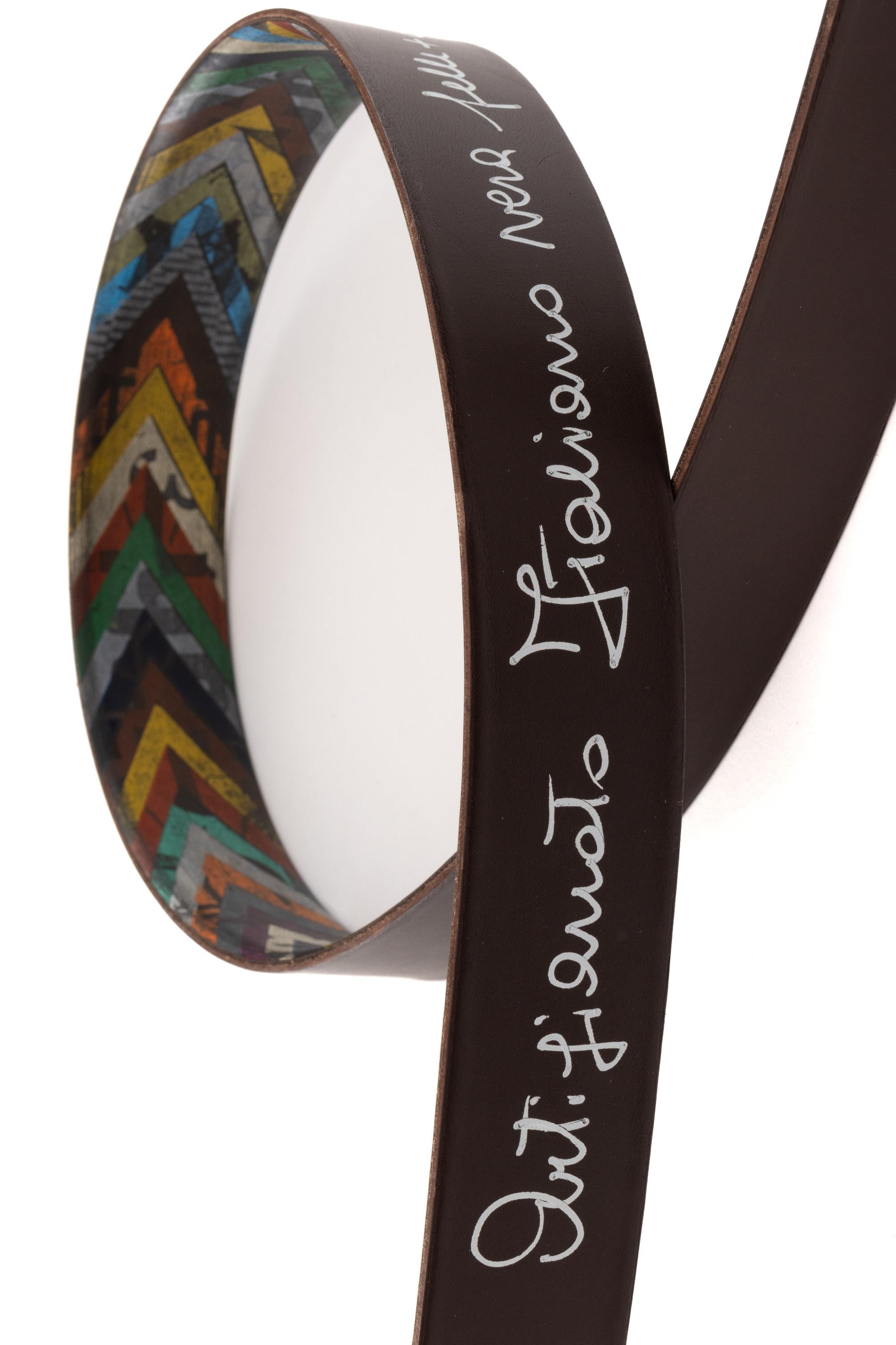 Artigianato Italiano Cintura artigianale in pelle "Spigata" SPIGATA MLTCLR