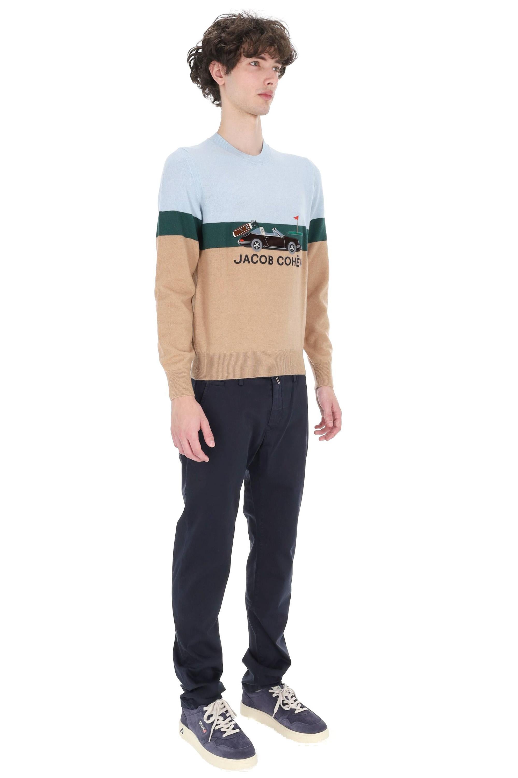 Jacob Cohen Maglia girocollo in cotone-cashmere linea golf SG030-001-XA005 0762A