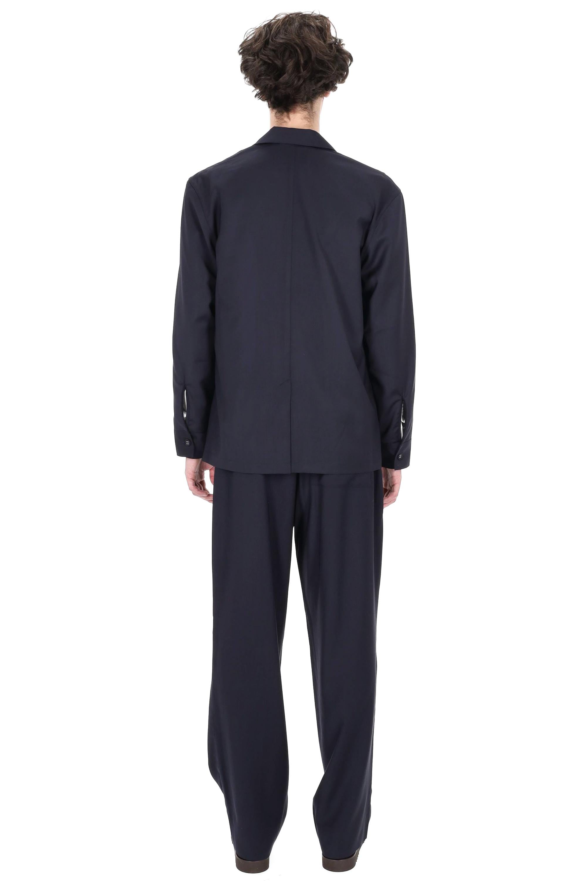 Officine Générale Giacca-camicia in fresco lana super 110's mod. Sheldon MTLG401 DARK NAVY