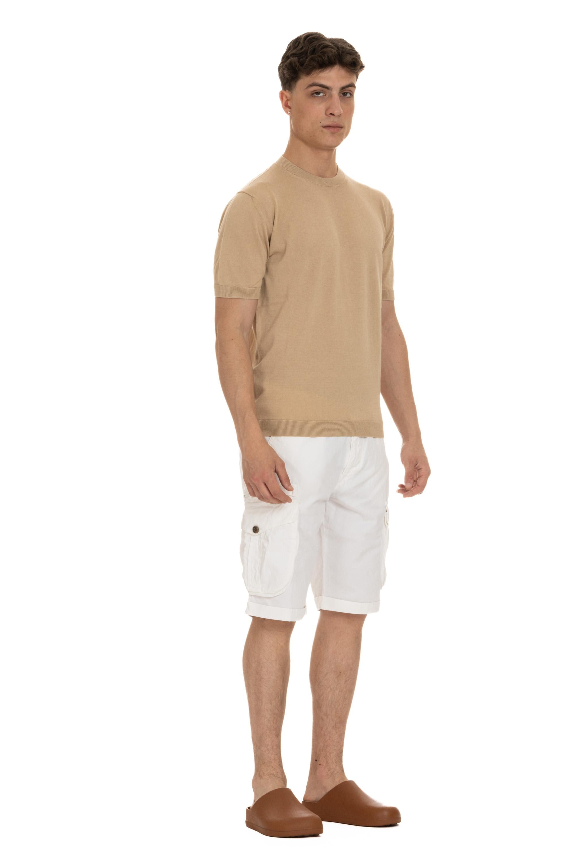 T-shirt a maglieria in cotone FOX PWE24-01/2 BEIGE Tagliatore