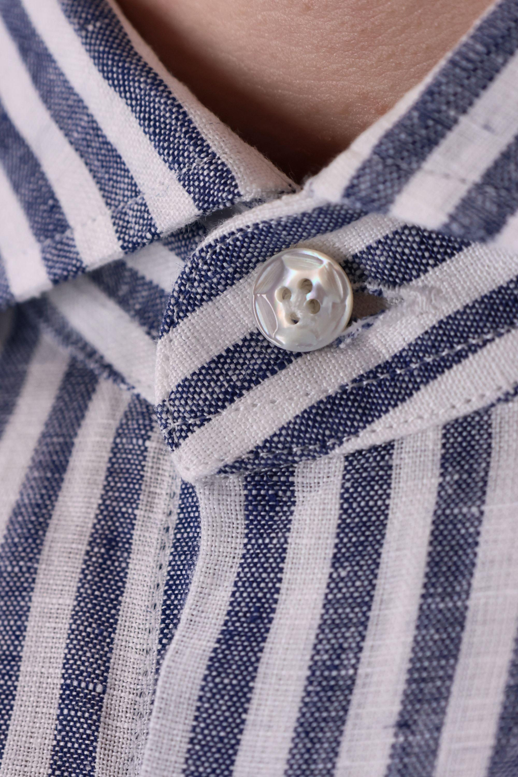 Camicia sartoriale bacchettata in lino linea Dandylife LIU13P0147066.U/2 0004 Barba