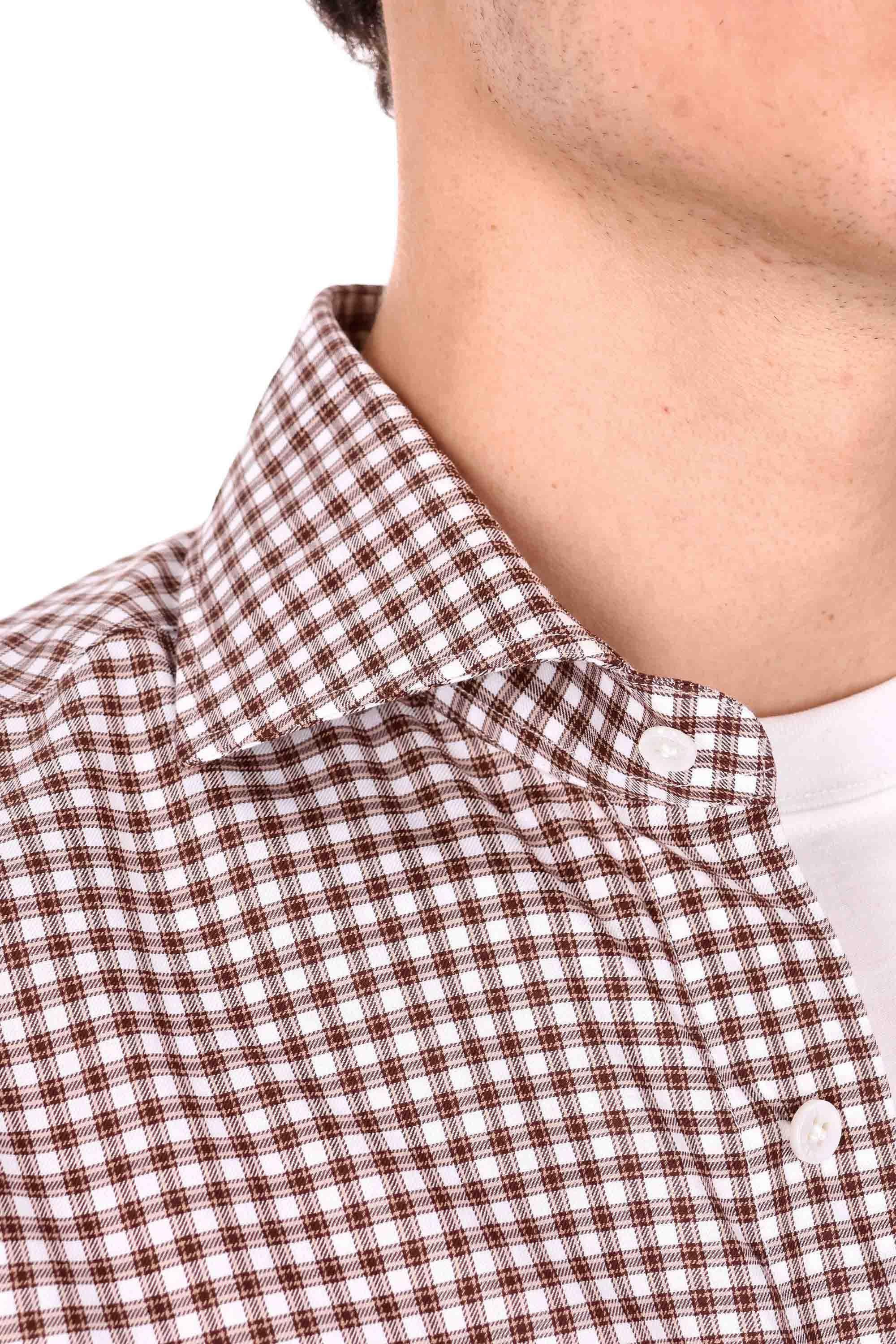 Barba Camicia sartoriale micro quadretto linea Culto K1U13P0150018.U 0002