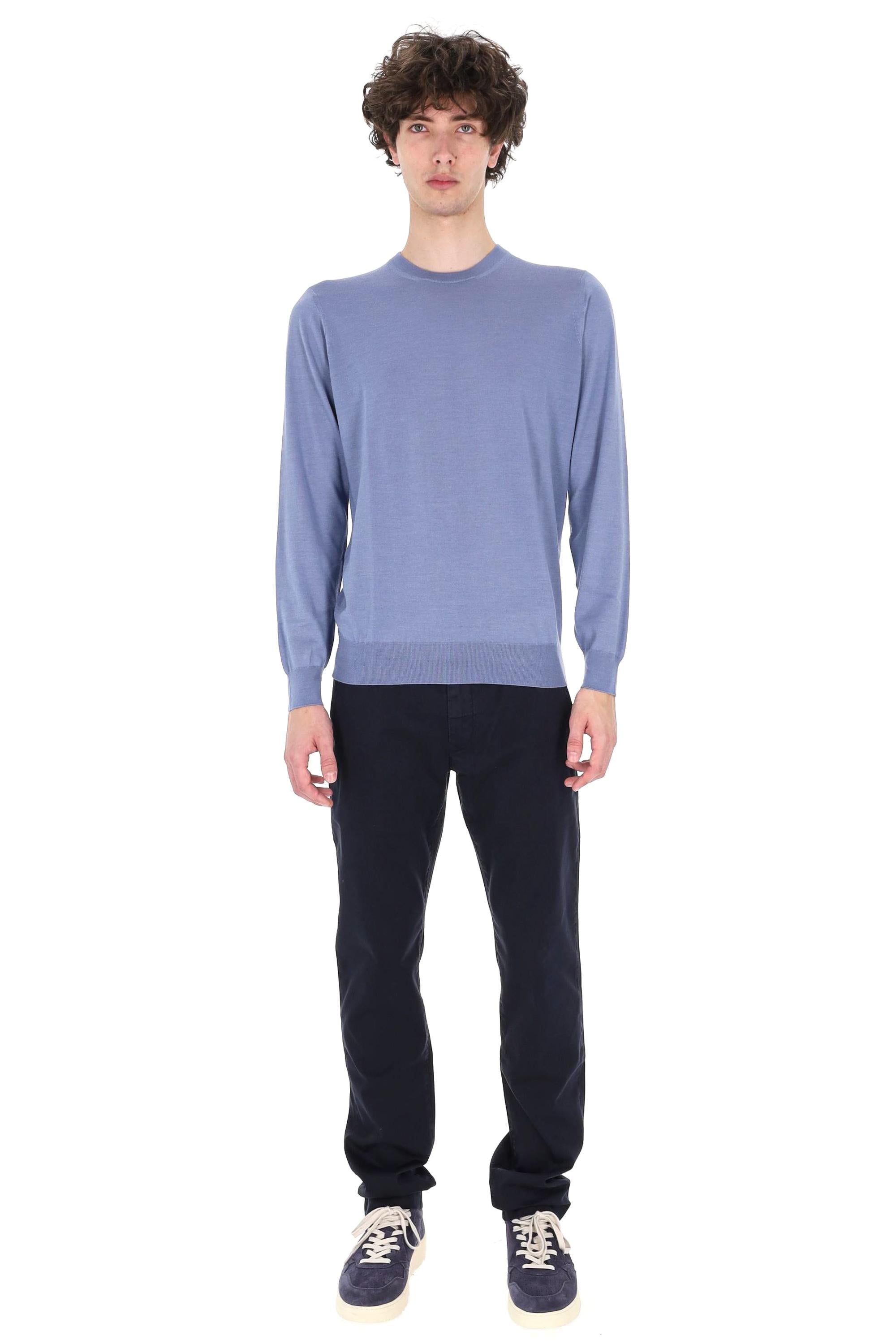 Drumohr Maglia girocollo in leggero cashmere-lana-seta D0KK103L 724