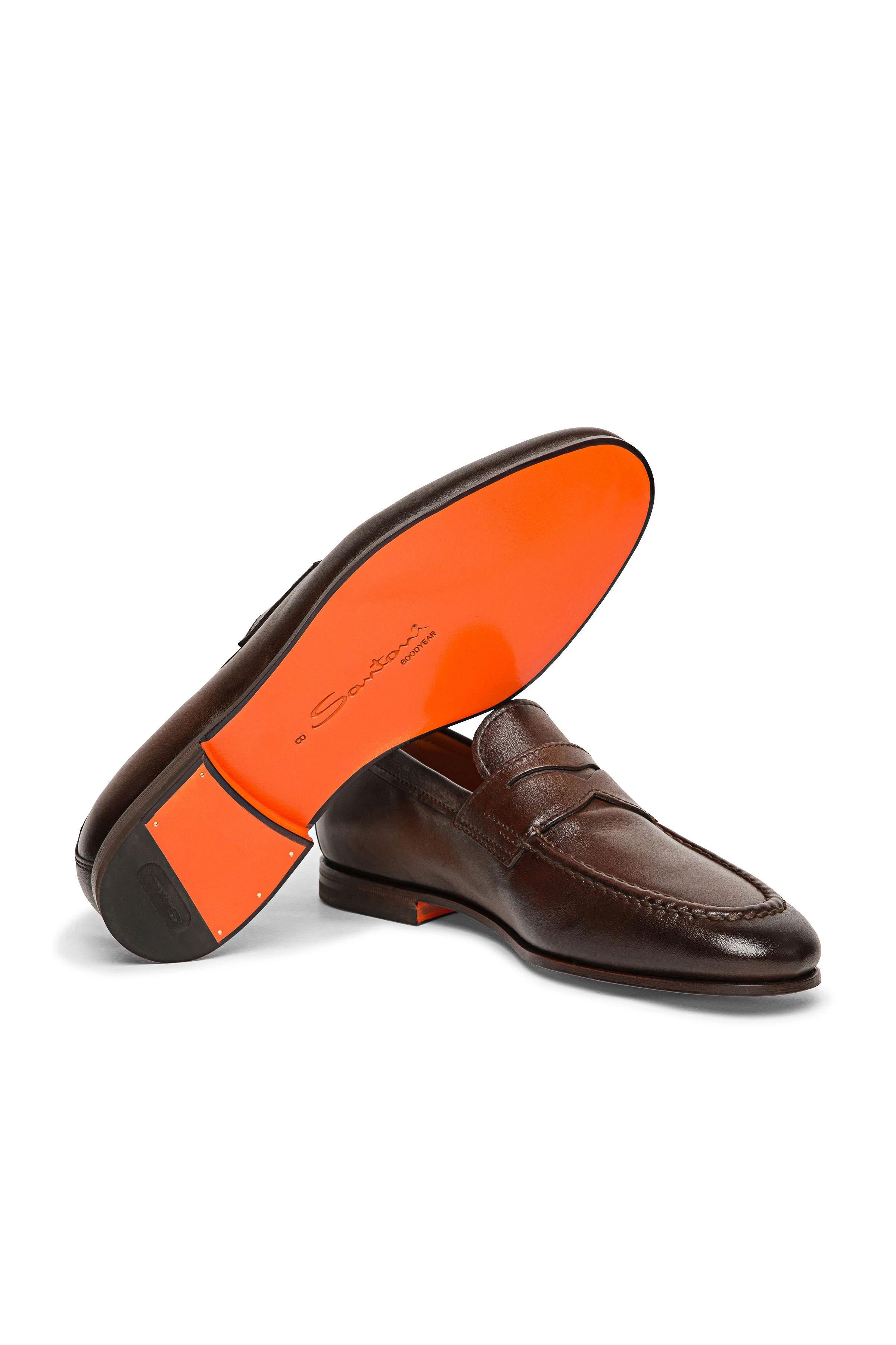 Santoni Mocassino Goodyear in pelle MCNC18007SA4BSLF T50