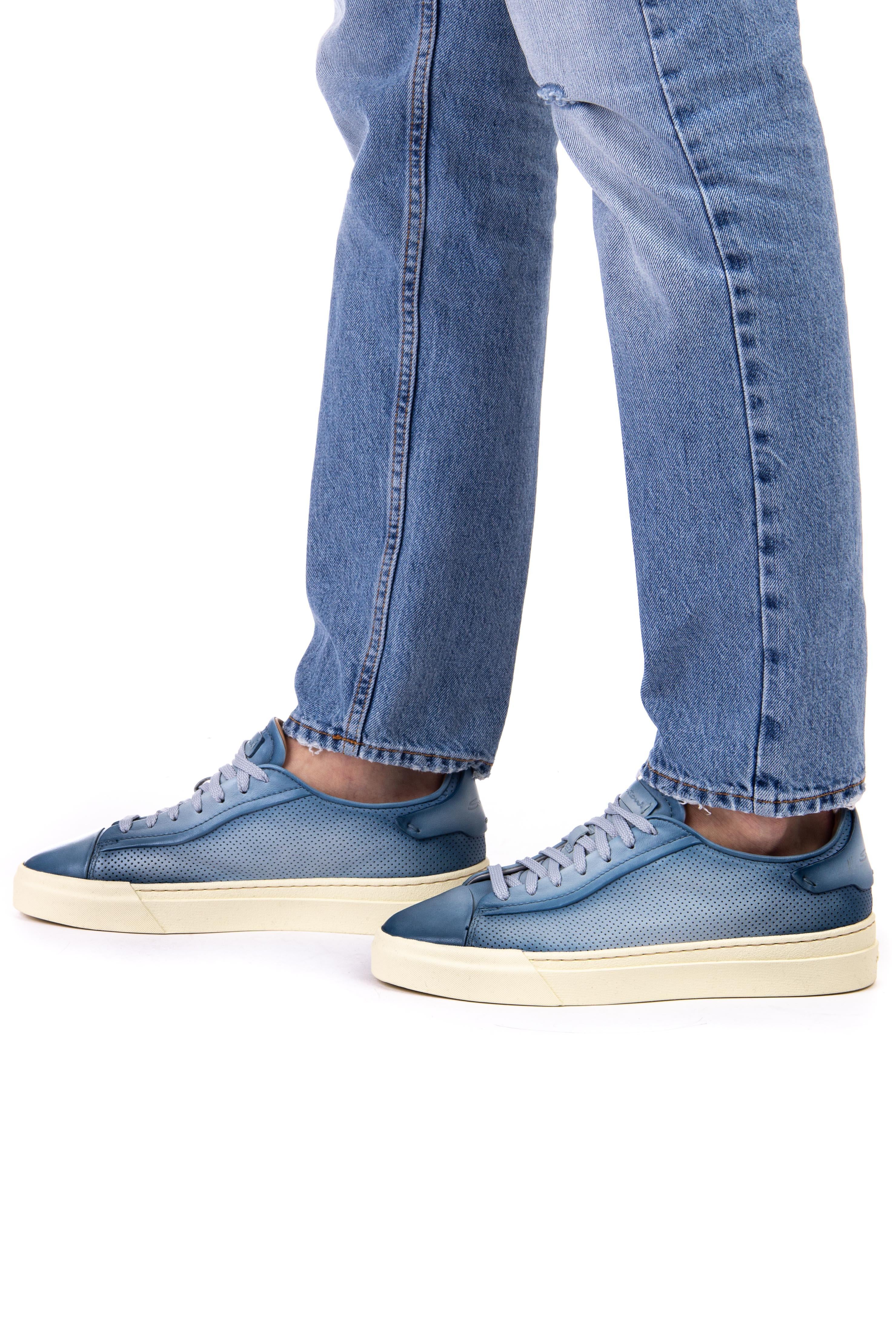 Santoni Sneaker gloria in pelle traforata MBGT21651LAREFGO/3 V18