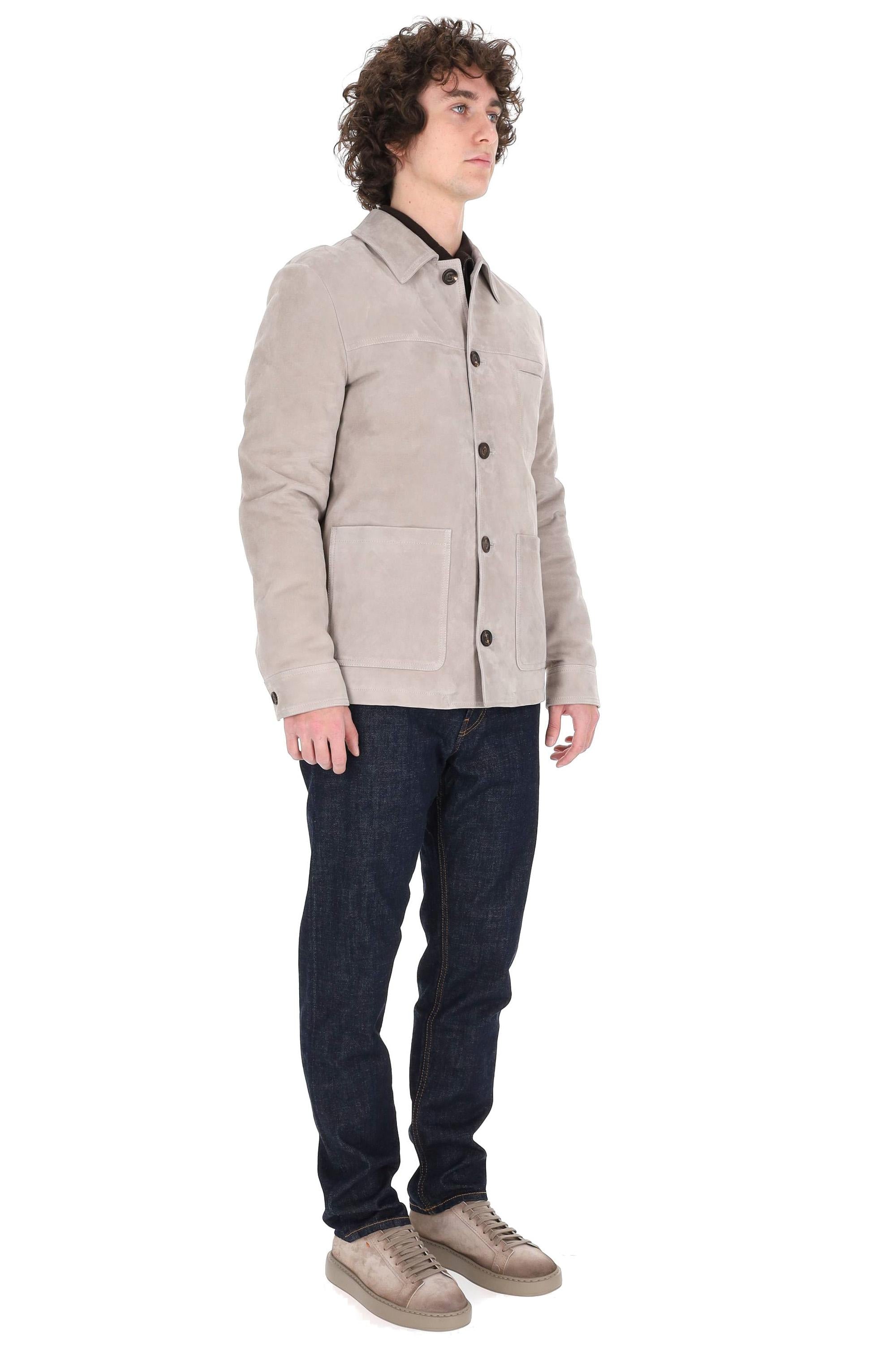 Eleventy Giubbotto con bottoni in camoscio imbottito L75GBTL20 PEL0L037 07